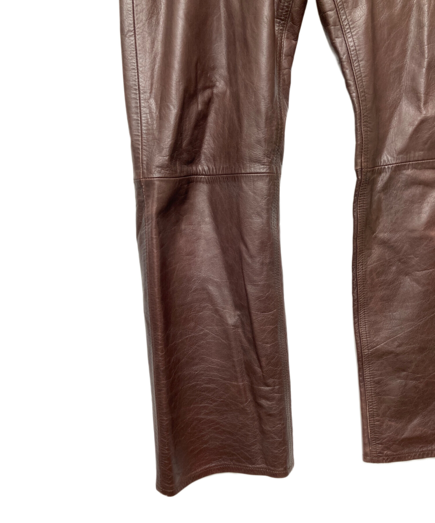 中古・古着通販】GAP (ギャップ) レザーパンツ ブラウン サイズ:W33