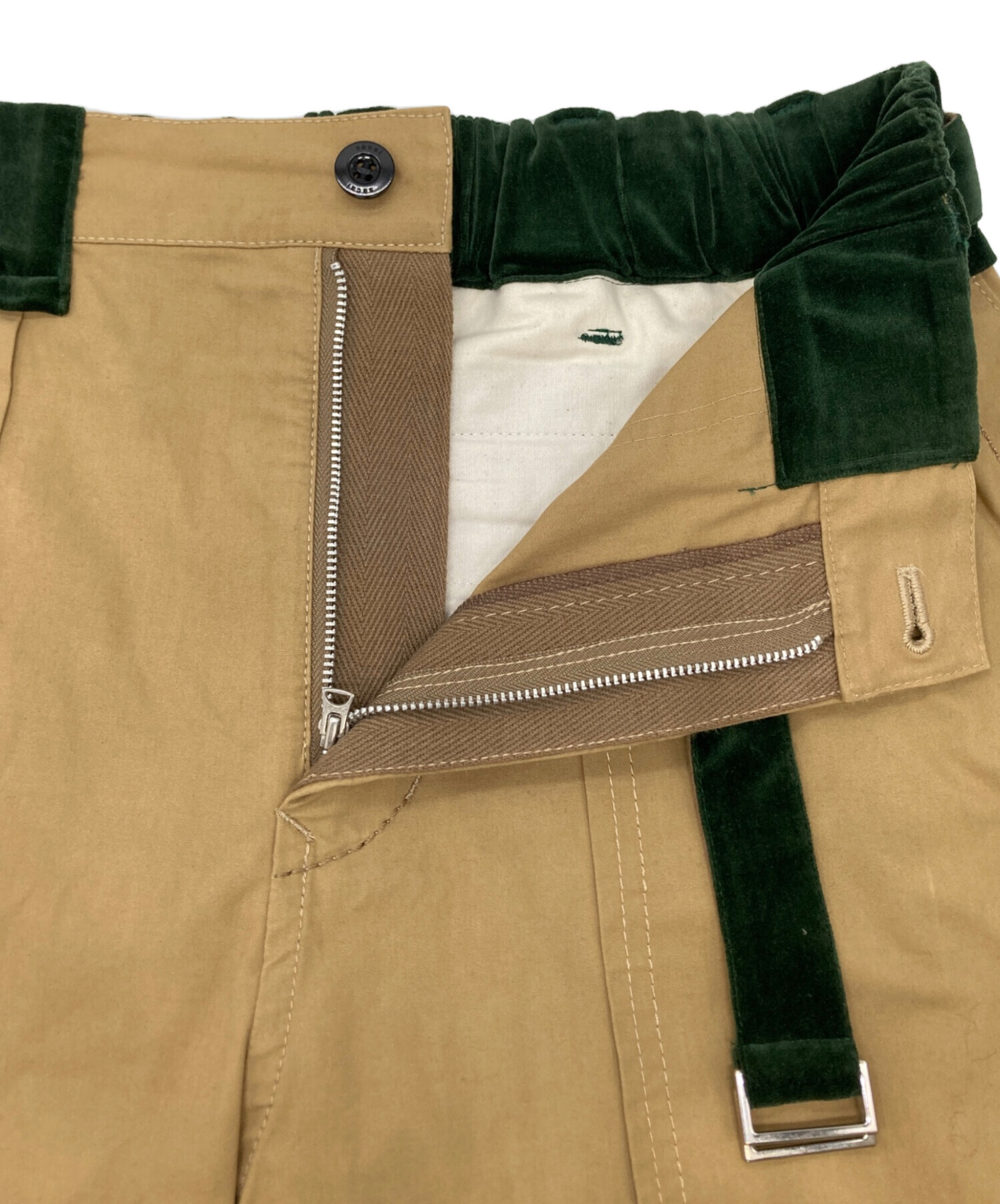 中古・古着通販】sacai (サカイ) FABRIC COMBO CROPPED PANTS 