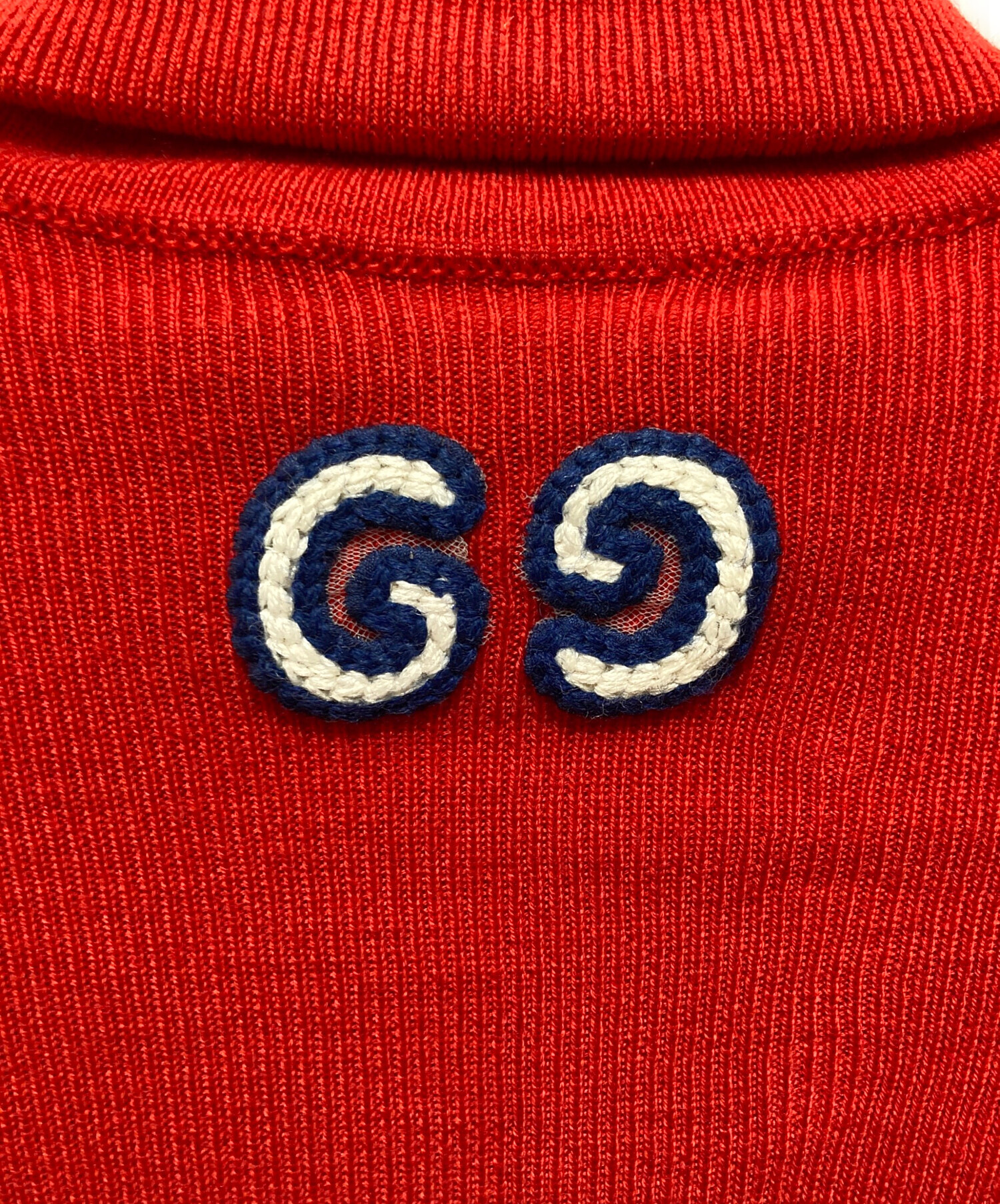 中古・古着通販】GUCCI (グッチ) GGパッチ ファインウール リブ