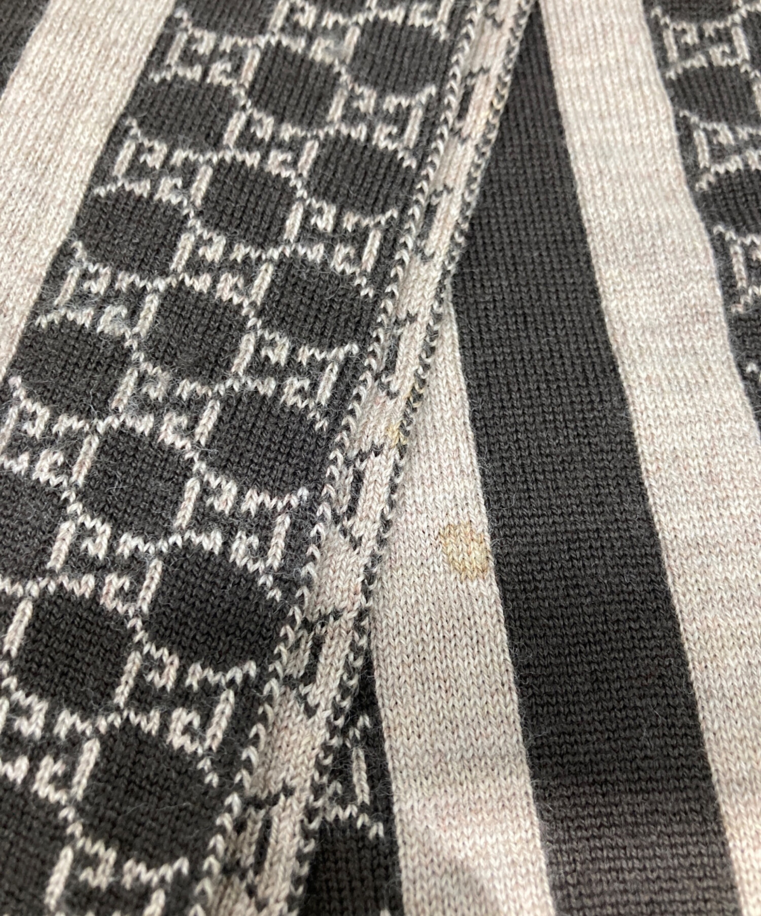 中古・古着通販】GUCCI (グッチ) GGパターンマフラー ベージュ
