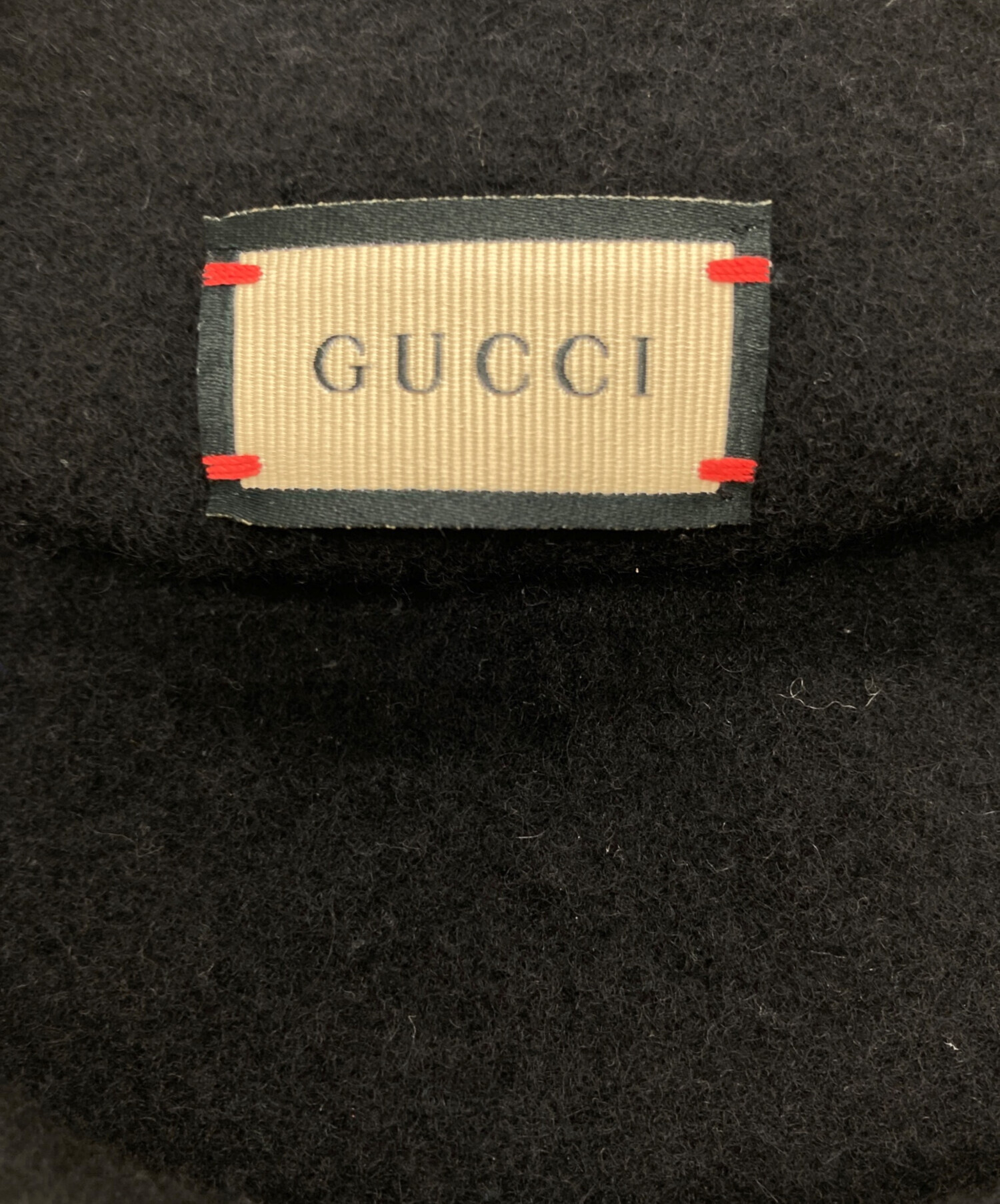 中古・古着通販】GUCCI (グッチ) GGロゴベレー帽 ブラック サイズ:M