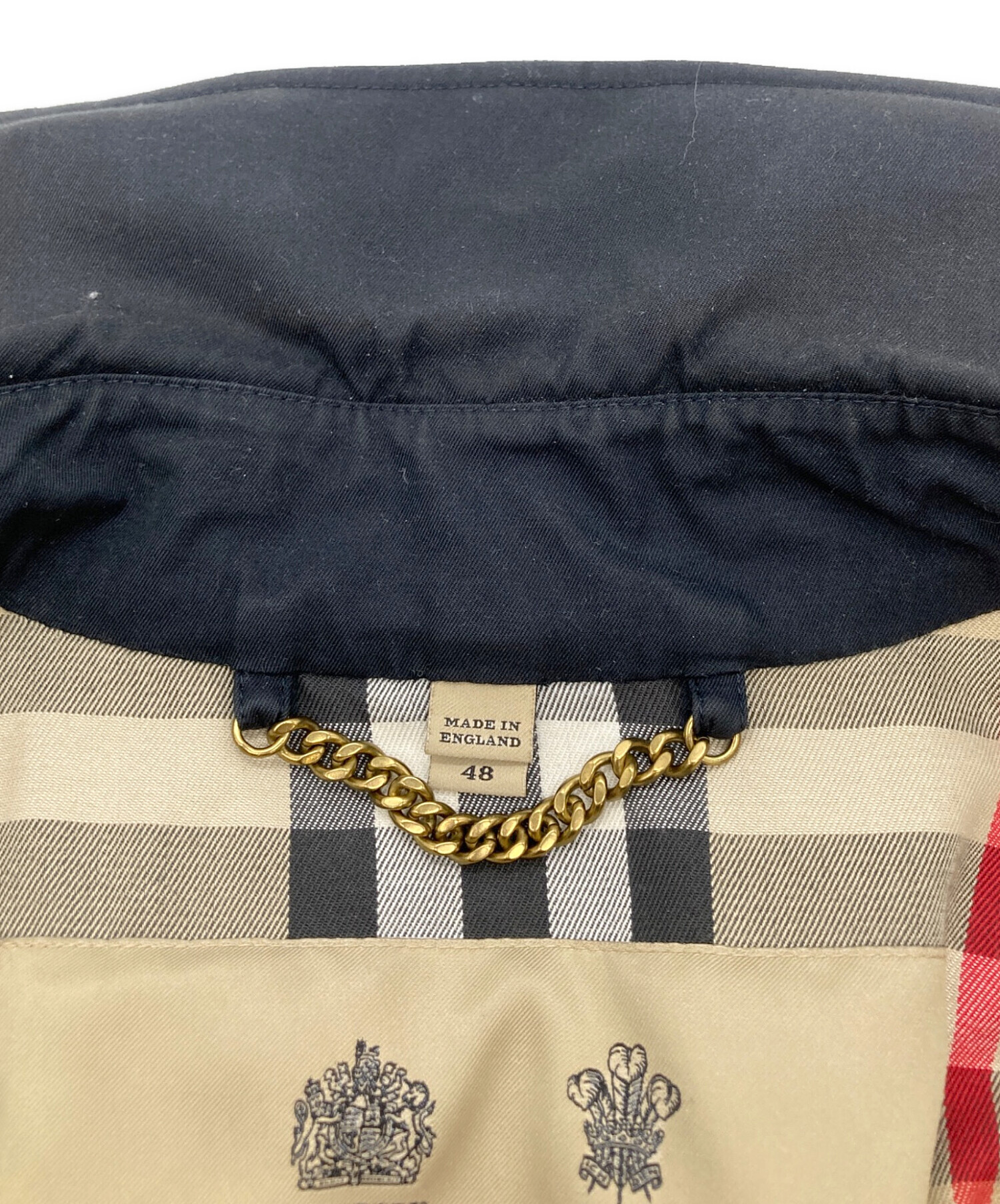 BURBERRY バーバリー　トレンチコート　ノバチェック　ネイビータグ 中古・古着通販】BURBERRY (バーバリー) 裏ノバチェックトレンチコート