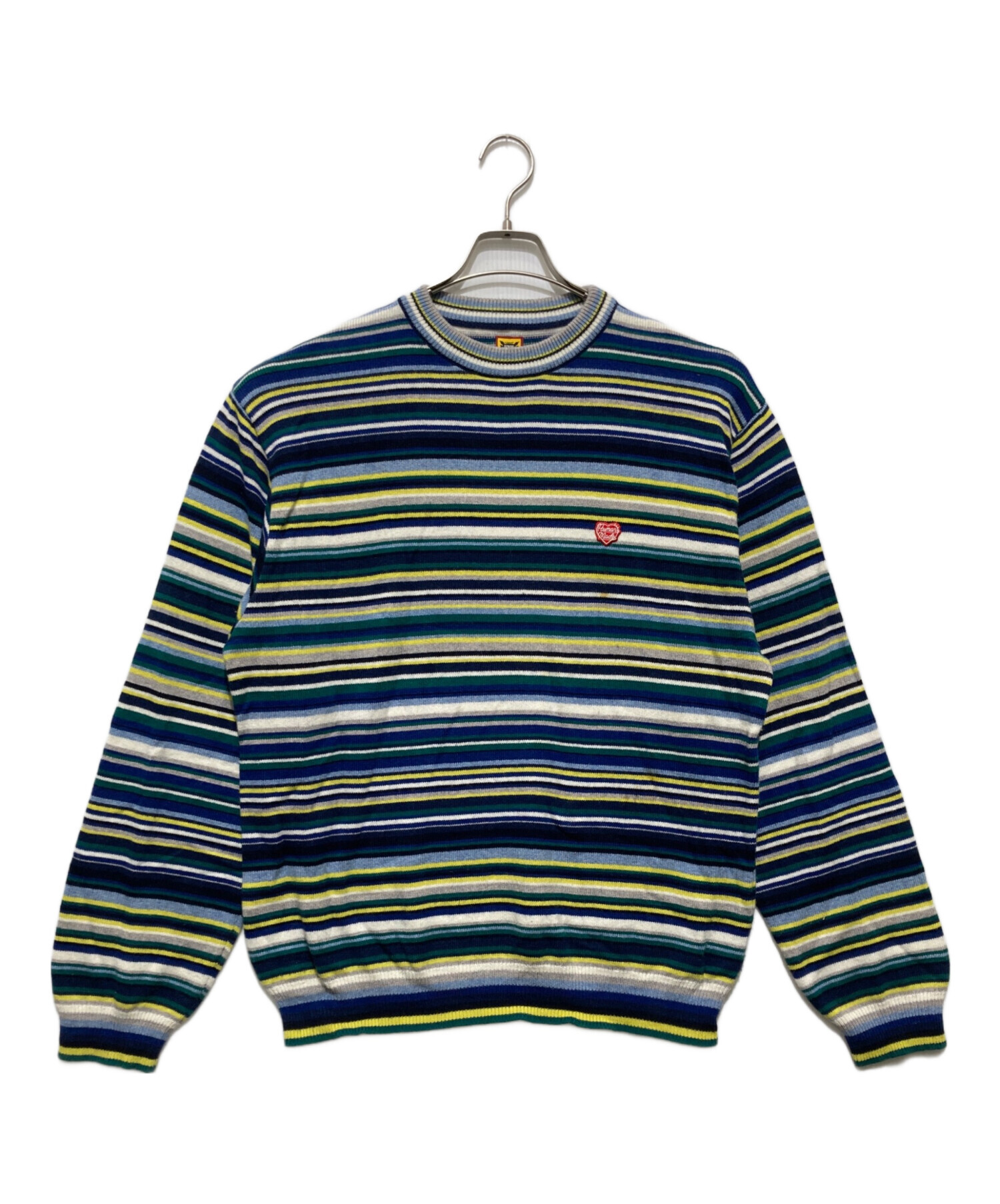 HUMAN MADE ニットセーター 青 human made ニット セーター Lサイズ 未使用品 - メルカリ