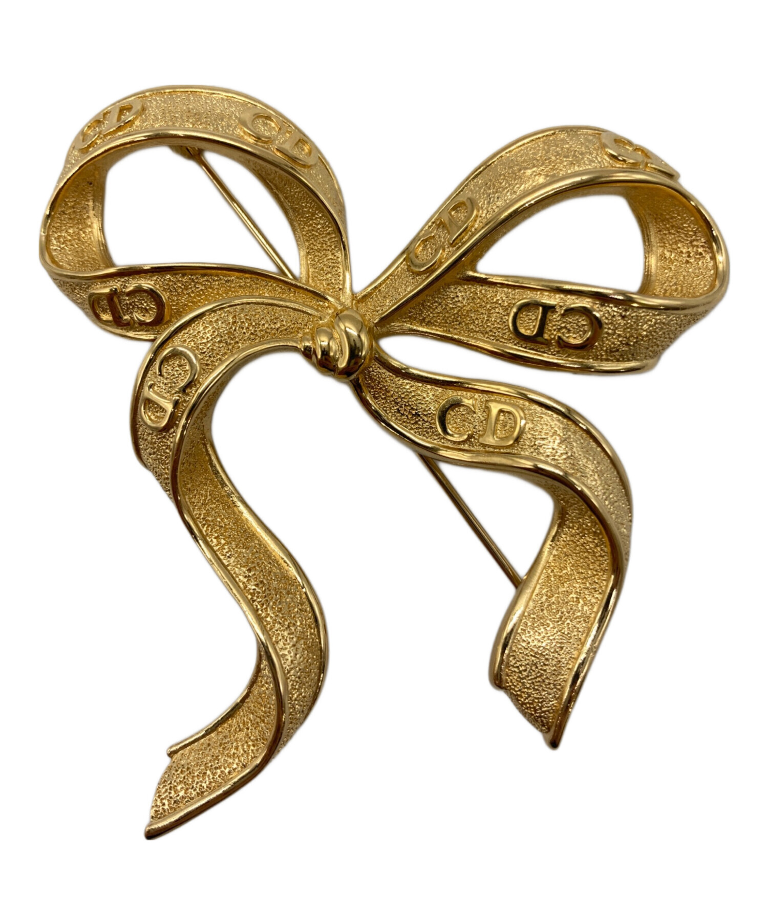 DIOR ヴィンテージ　ブローチ　リボン　ゴールド　クリスチャンディオール 中古・古着通販】Christian Dior (クリスチャン ディオール) リボン