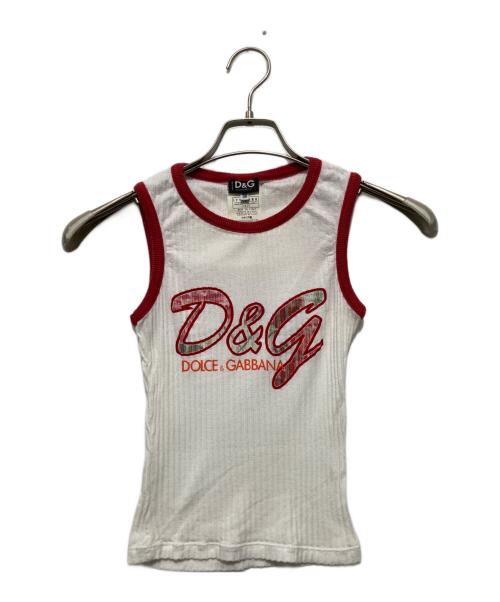 D&G ボーダー ノースリーブ タンクトップ シャツ ドルガバ 中古・古着通販】DOLCE & GABBANA (ドルチェ＆ガッバーナ) D&G ロゴ