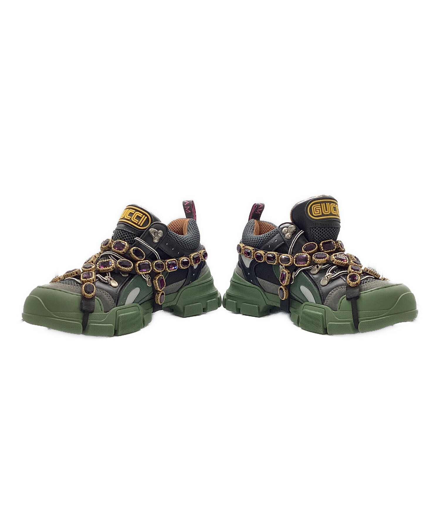 中古・古着通販】GUCCI (グッチ) FLASHTREK ビジュー スニーカー 