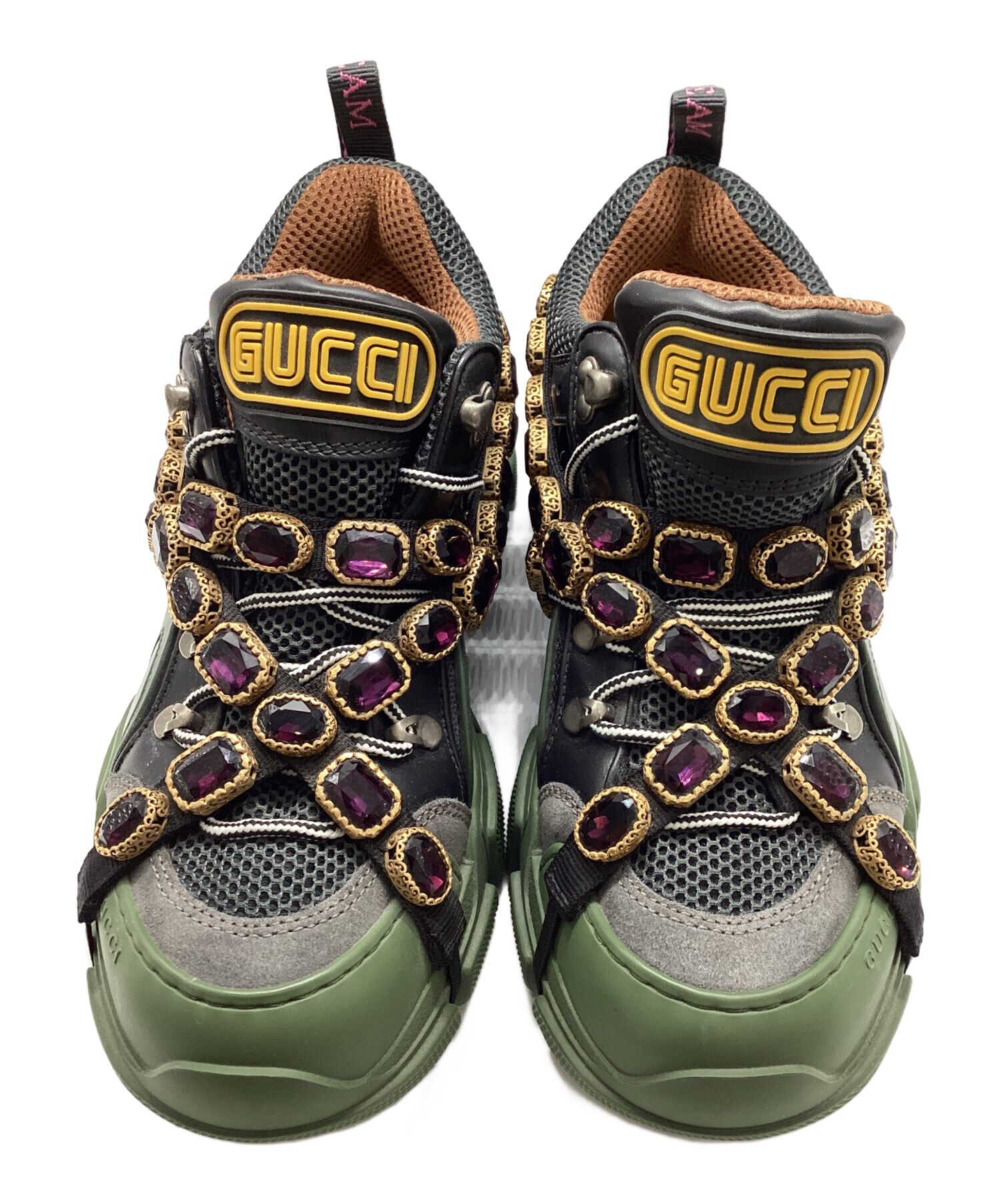 中古・古着通販】GUCCI (グッチ) FLASHTREK ビジュー スニーカー 