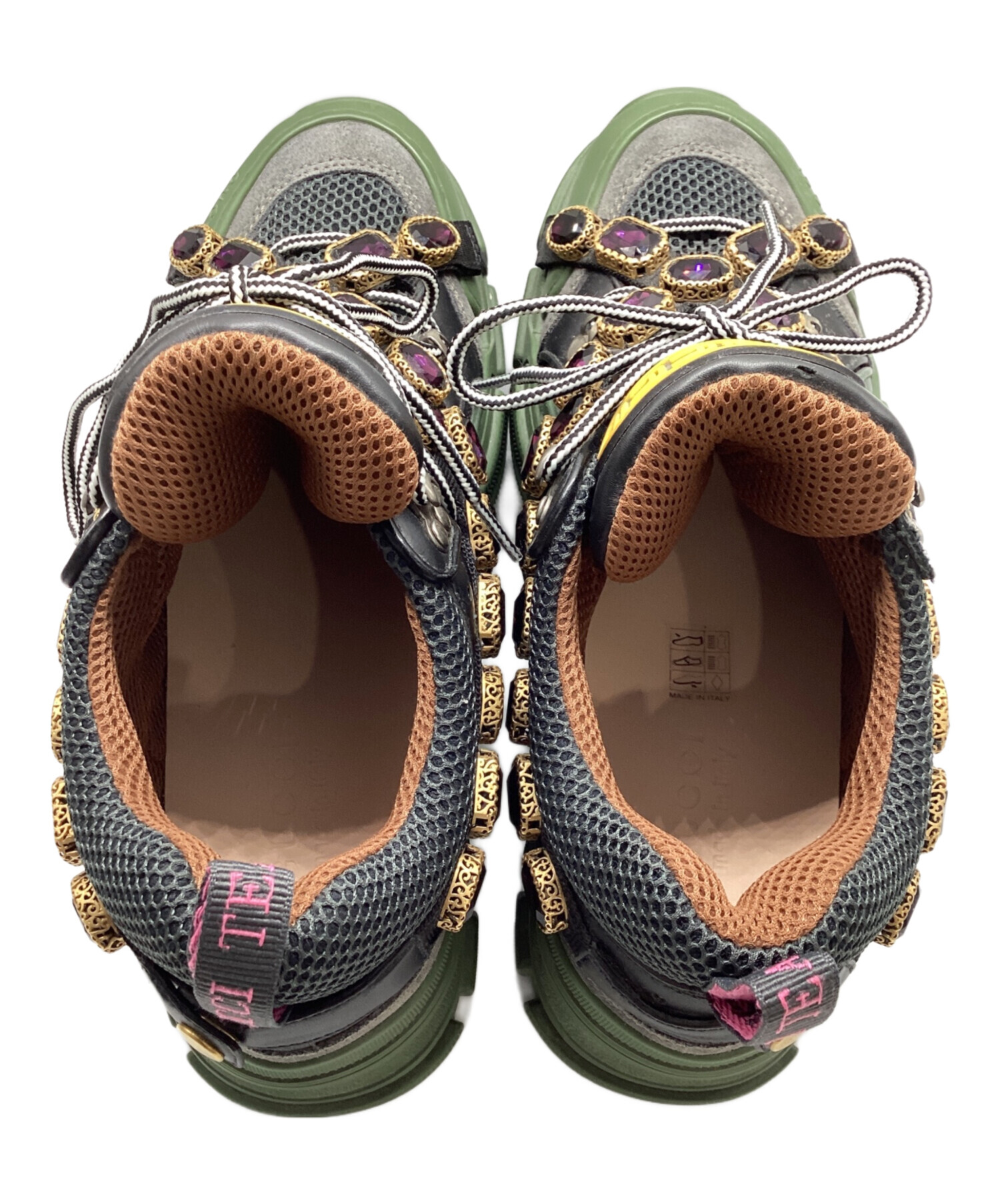 中古・古着通販】GUCCI (グッチ) FLASHTREK ビジュー スニーカー 
