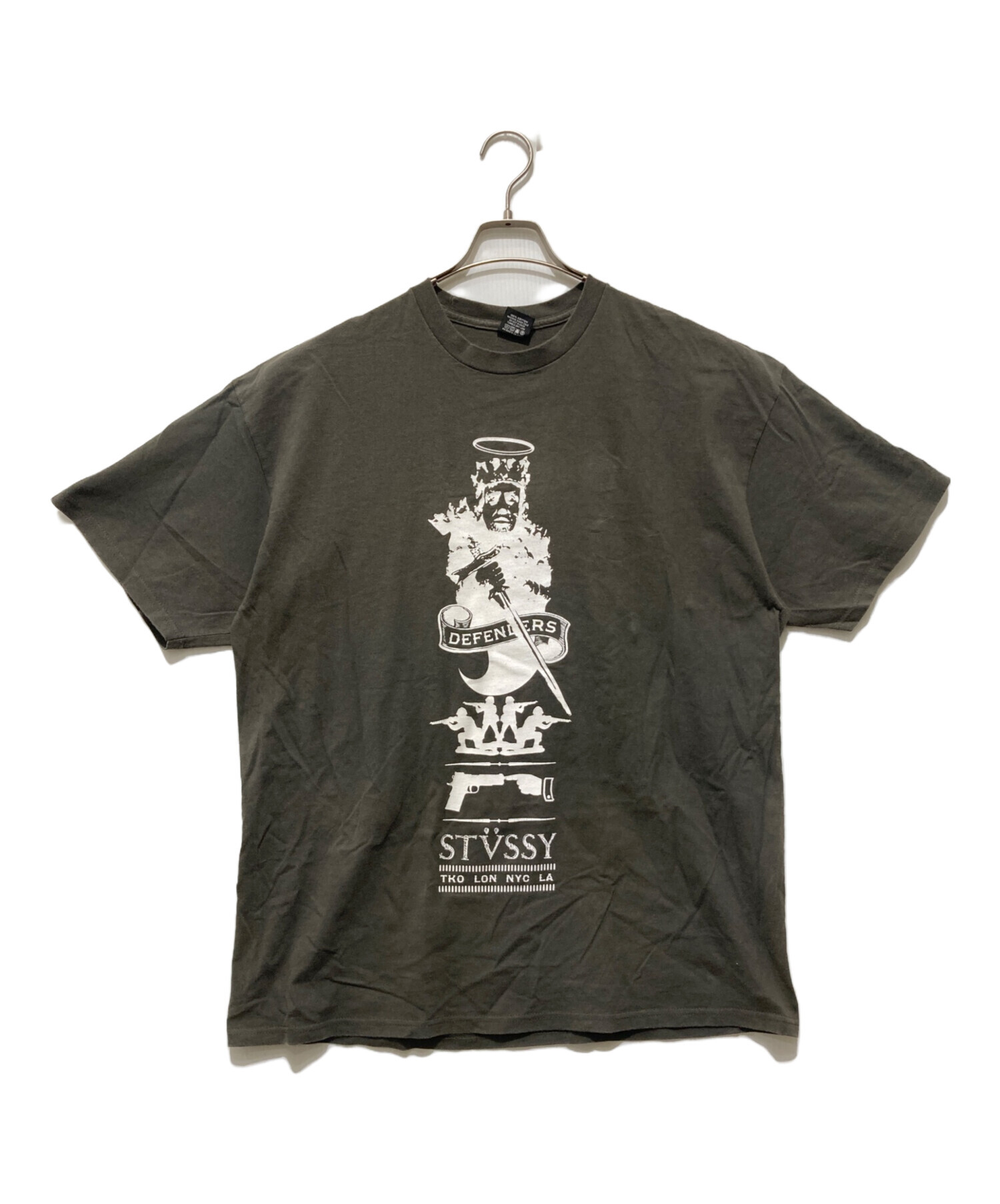 中古・古着通販】stussy (ステューシー) DEFENDERS Tee カーキ サイズ
