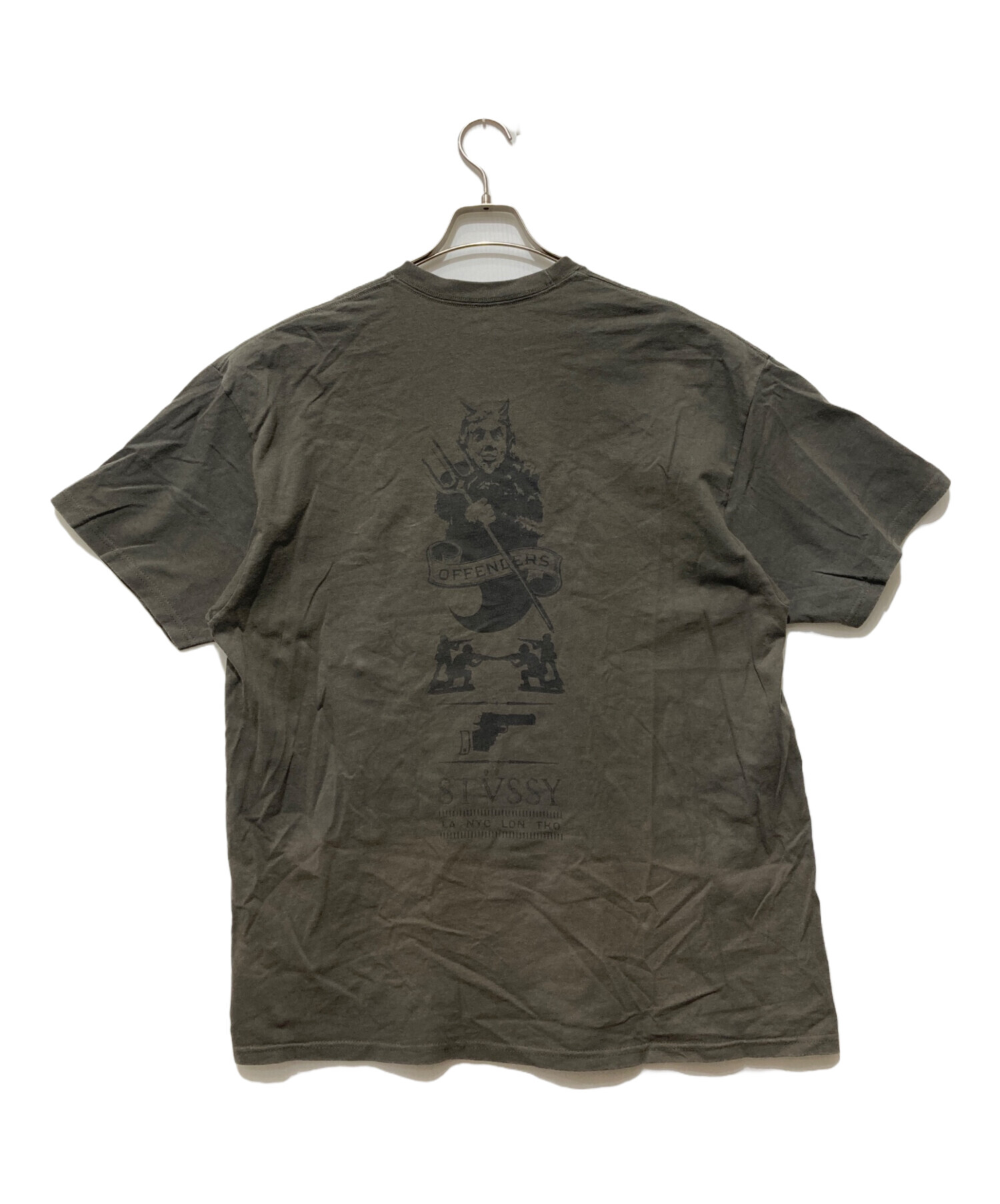 中古・古着通販】stussy (ステューシー) DEFENDERS Tee カーキ サイズ 