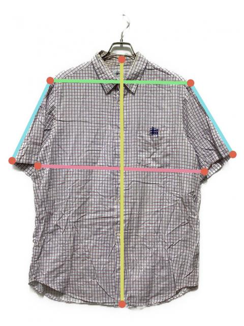 中古・古着通販】stussy (ステューシー) 胸ロゴ刺繍チェックシャツ