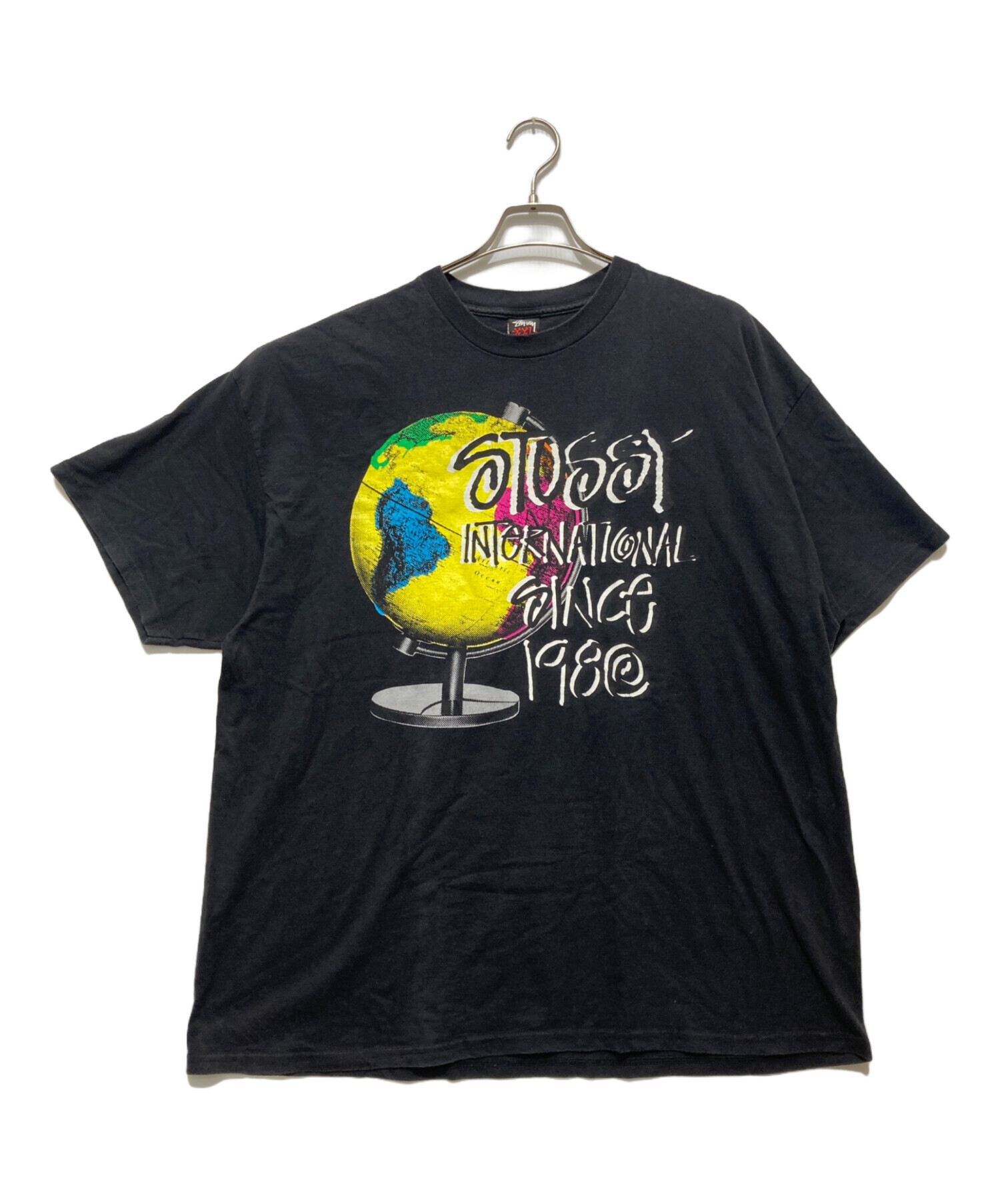 中古・古着通販】stussy (ステューシー) 地球儀プリントTシャツ 