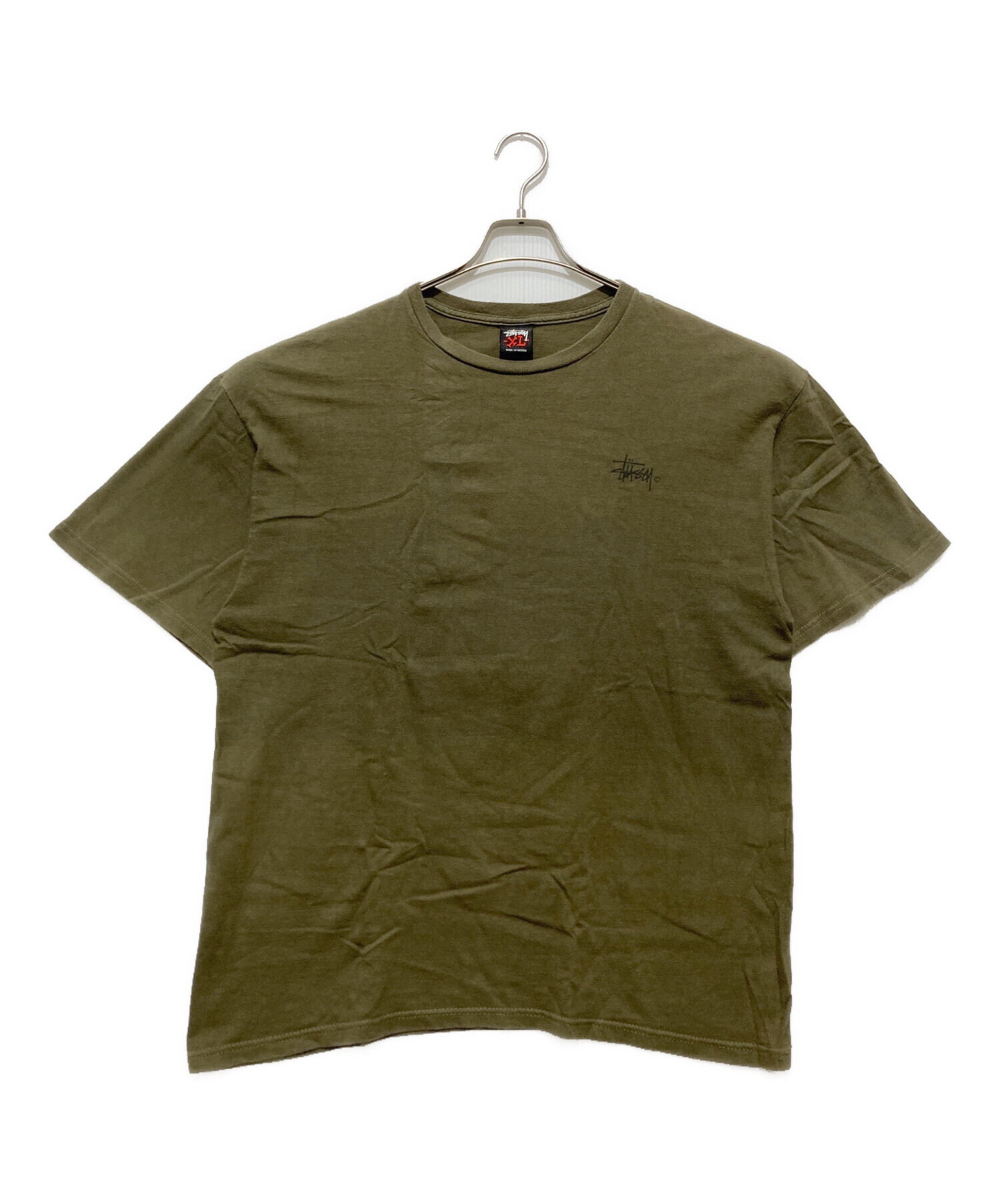 中古・古着通販】stussy (ステューシー) クラウン×SSリンクTEE カーキ