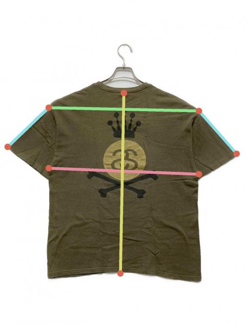中古・古着通販】stussy (ステューシー) クラウン×SSリンクTEE カーキ
