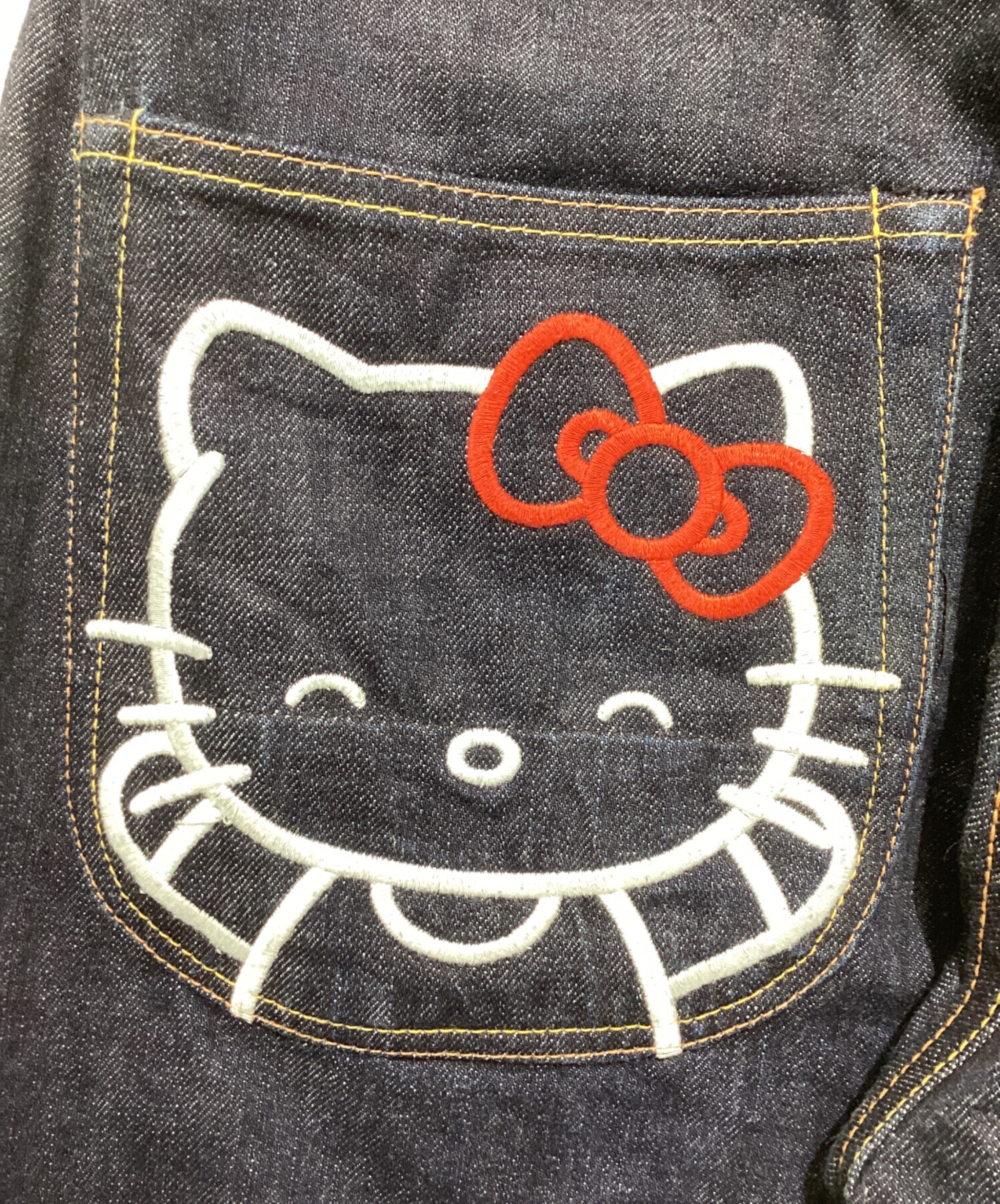 使用僅か 美品　エヴィス　キティ　30×35　サンリオ　キティ　デニム　刺繍 中古・古着通販】EVISU (エヴィス) HELLO KITTY (ハローキティ) 2001