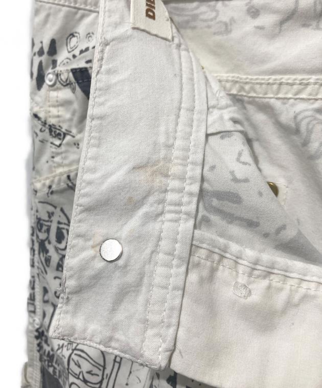 中古・古着通販】DIESEL (ディーゼル) グラフィックパンツ ホワイト