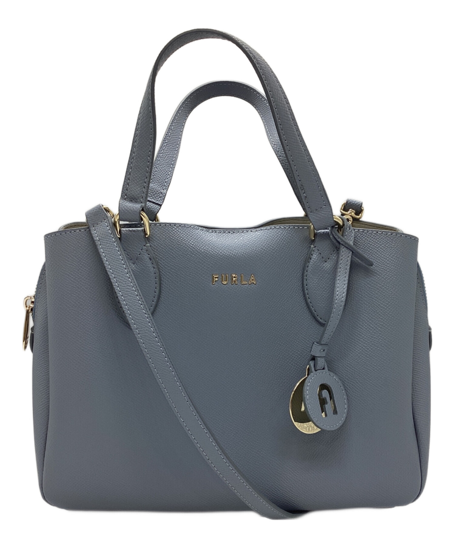 中古・古着通販】FURLA (フルラ) 2WAYハンドバッグ グレー｜ブランド 