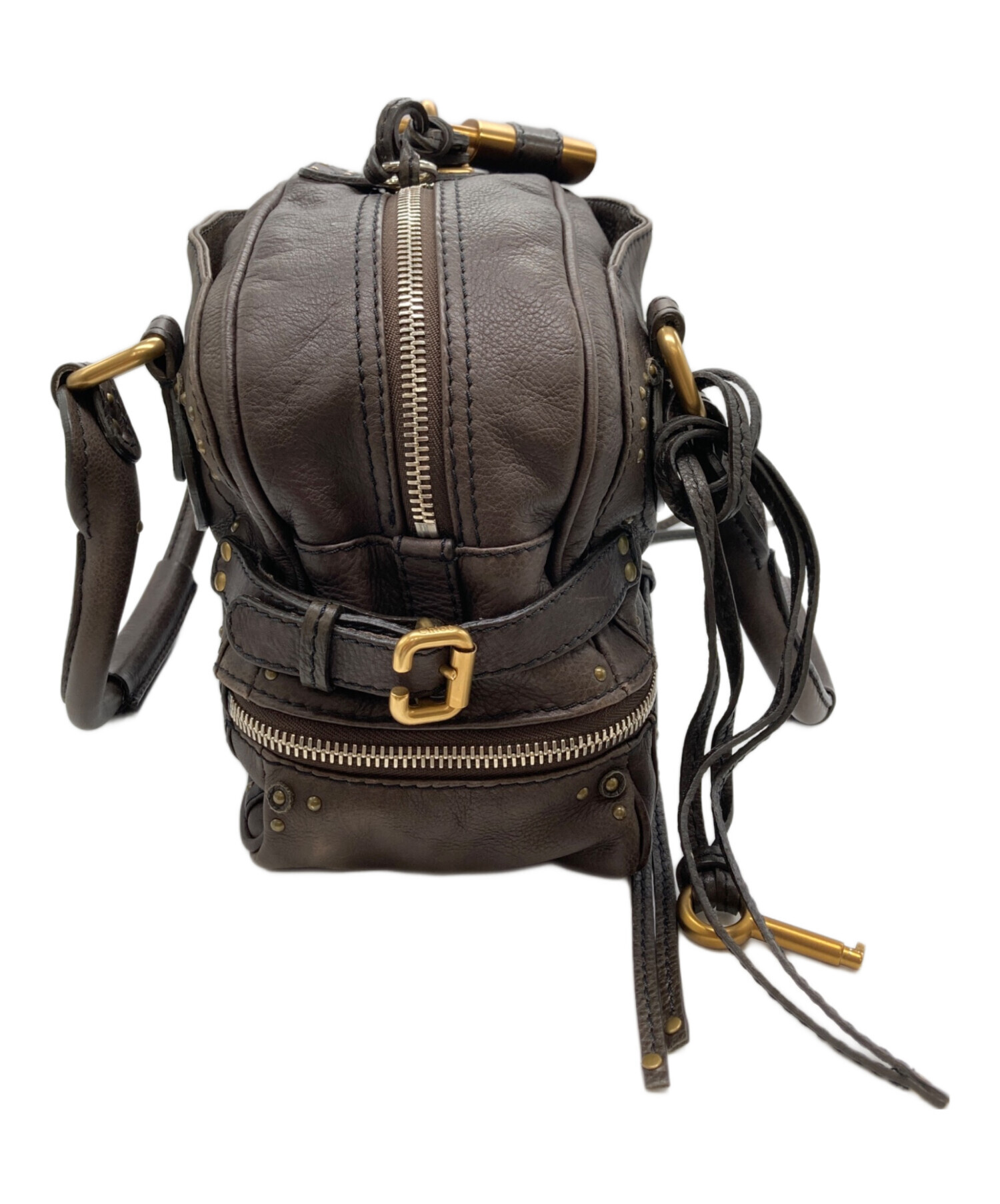 中古・古着通販】Chloe (クロエ) ボーリング レザーハンドバッグ