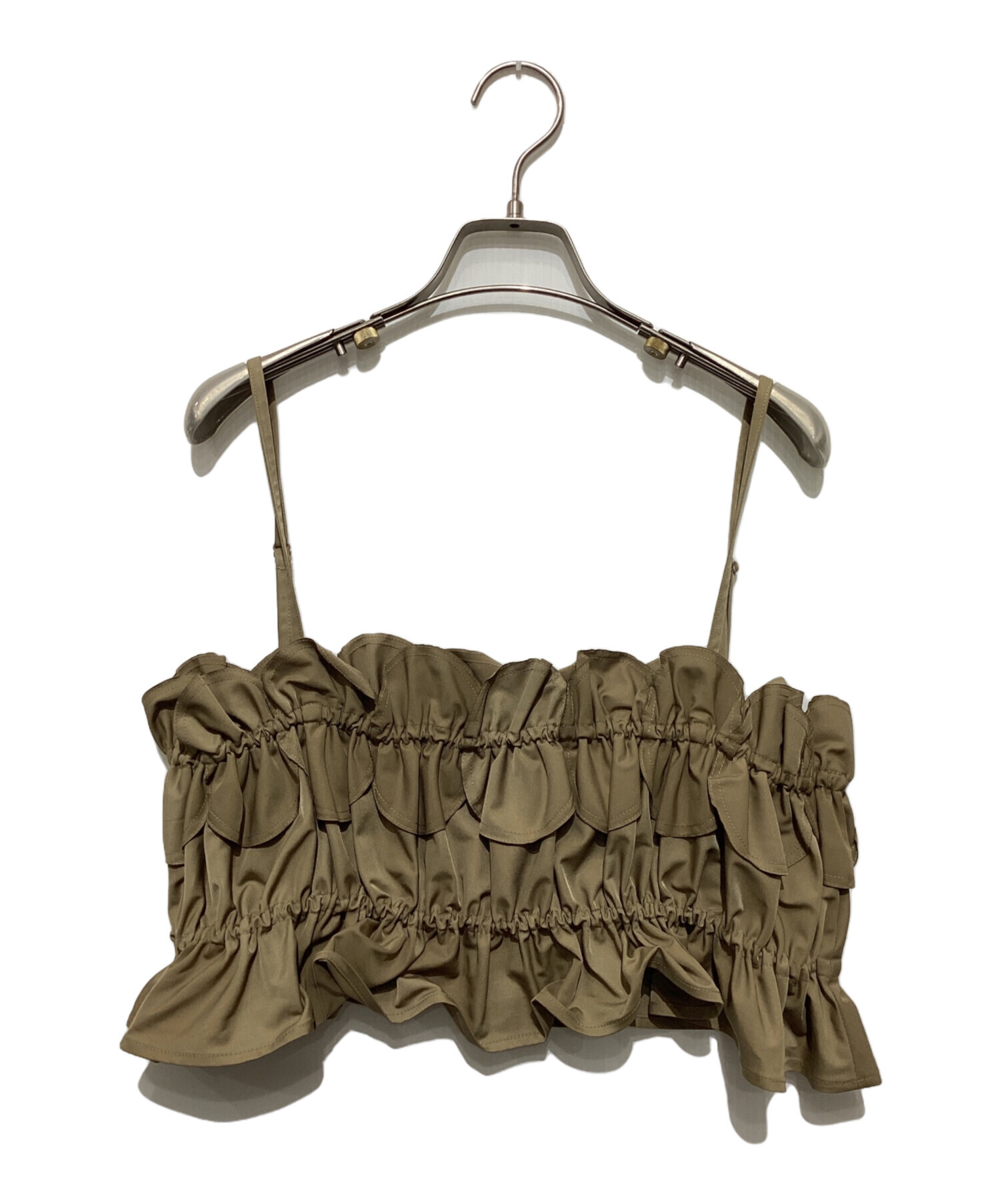 OMMO サークルレイヤードビスチェ カーキ 中古・古着通販】OMMO (オーエムエムオー) CIRCLE LAYERED BUSTIER