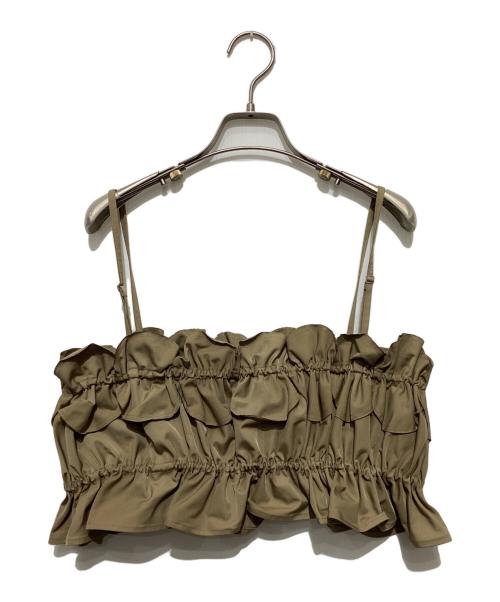 OMMO サークルレイヤードビスチェ カーキ 中古・古着通販】OMMO (オーエムエムオー) CIRCLE LAYERED BUSTIER