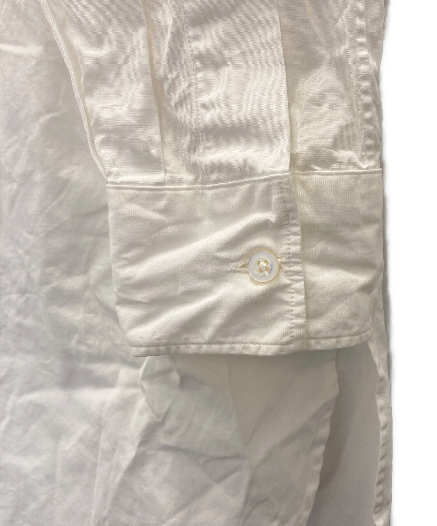 中古・古着通販】HEUGN (ユーゲン) バンドカラーシャツ ホワイト