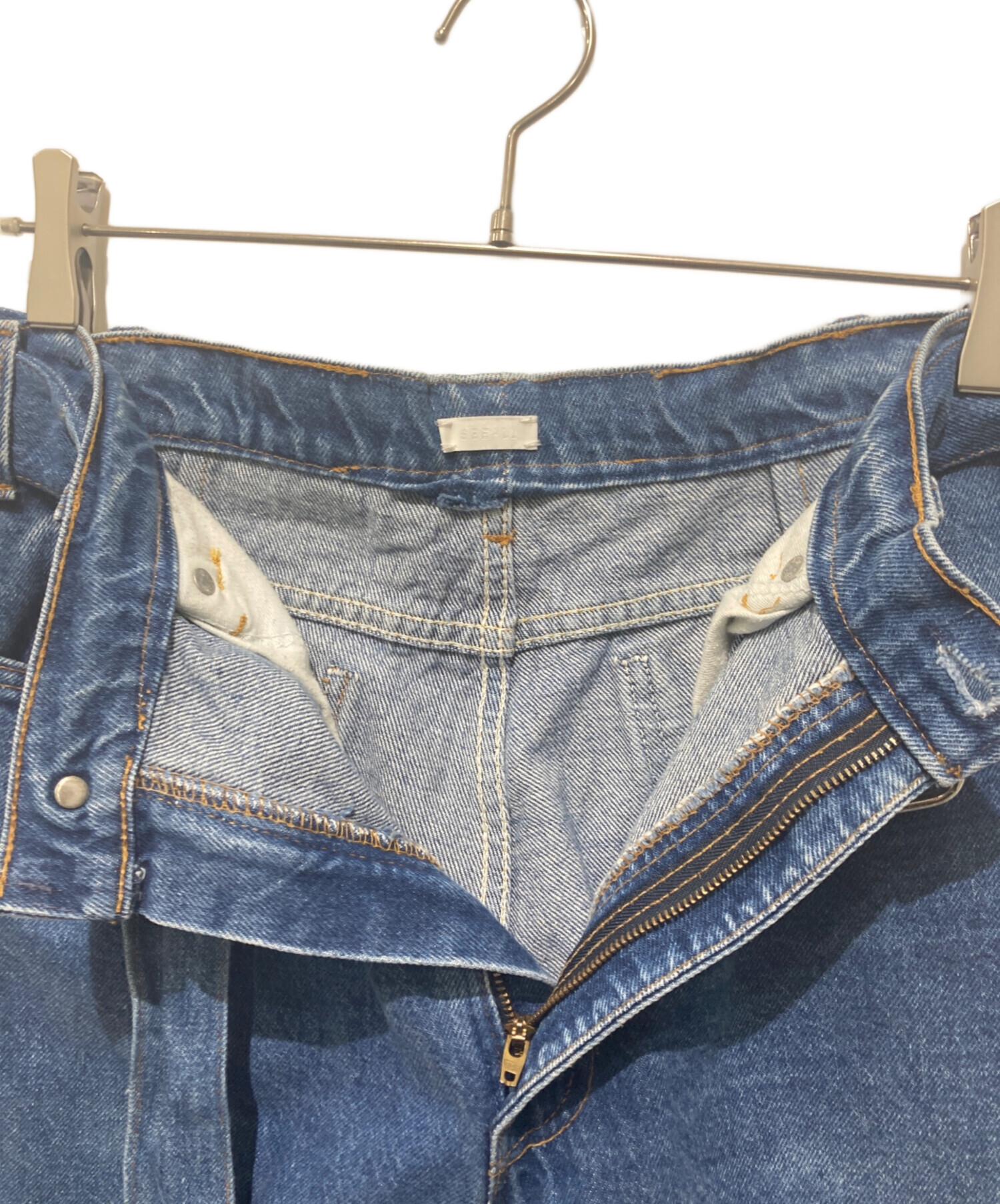 中古・古着通販】SEEALL (シーオール) 再構築ベルテッドデニムパンツ