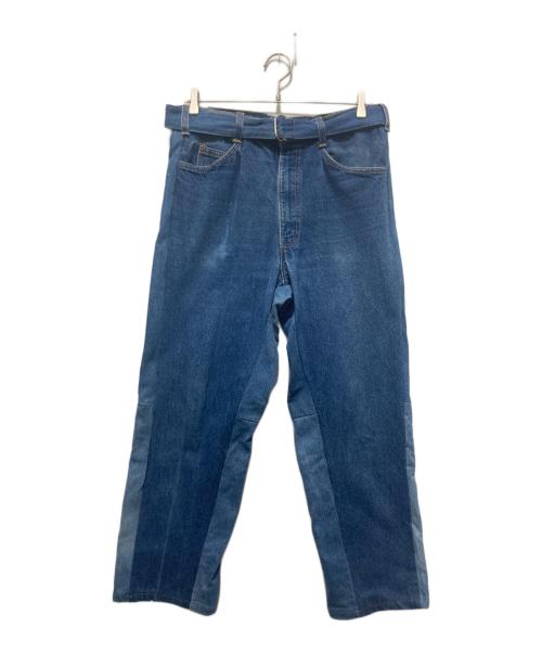 中古・古着通販】SEEALL (シーオール) 再構築ベルテッドデニムパンツ