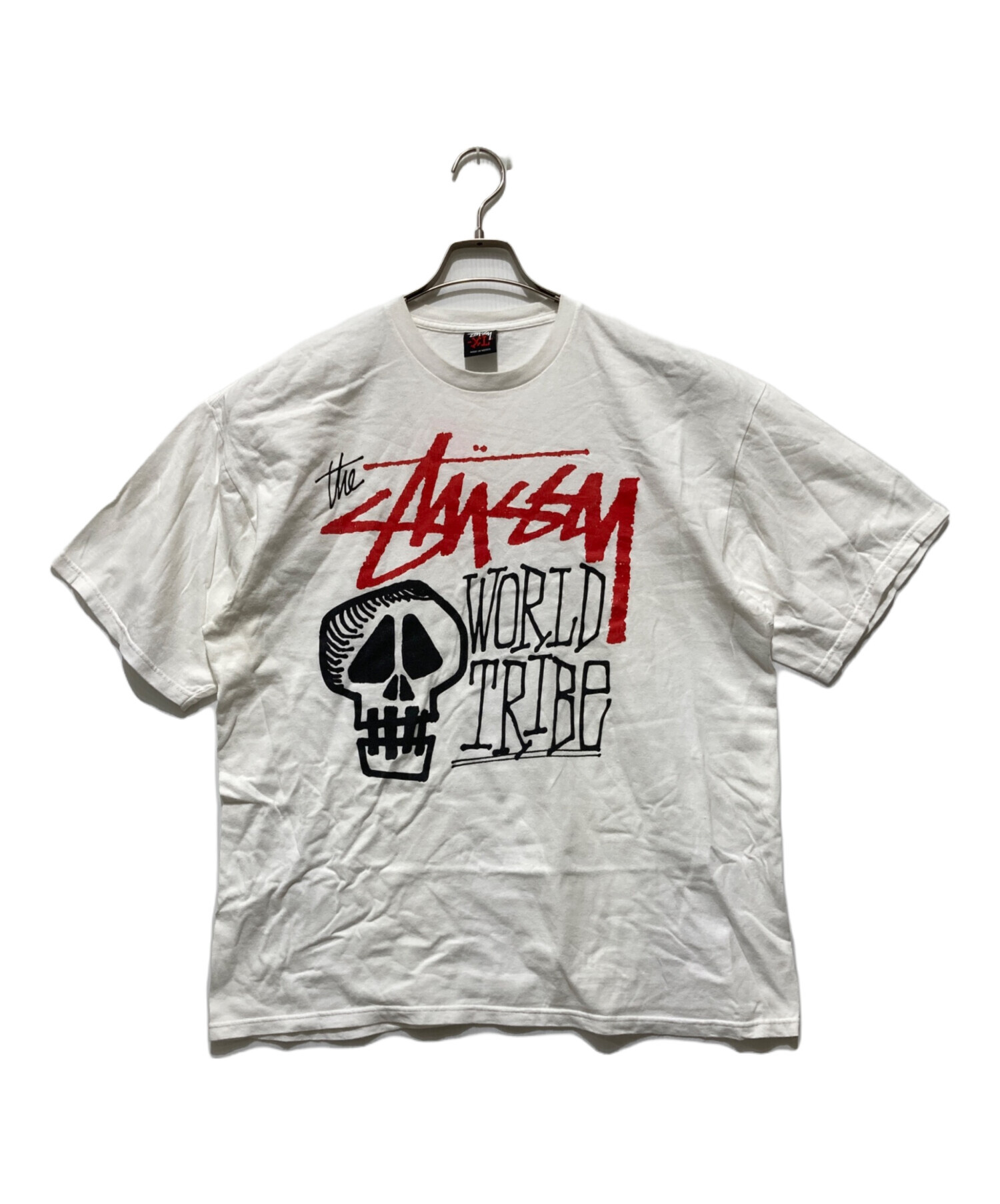 中古・古着通販】stussy (ステューシー) スカルヘッドTシャツ ホワイト 