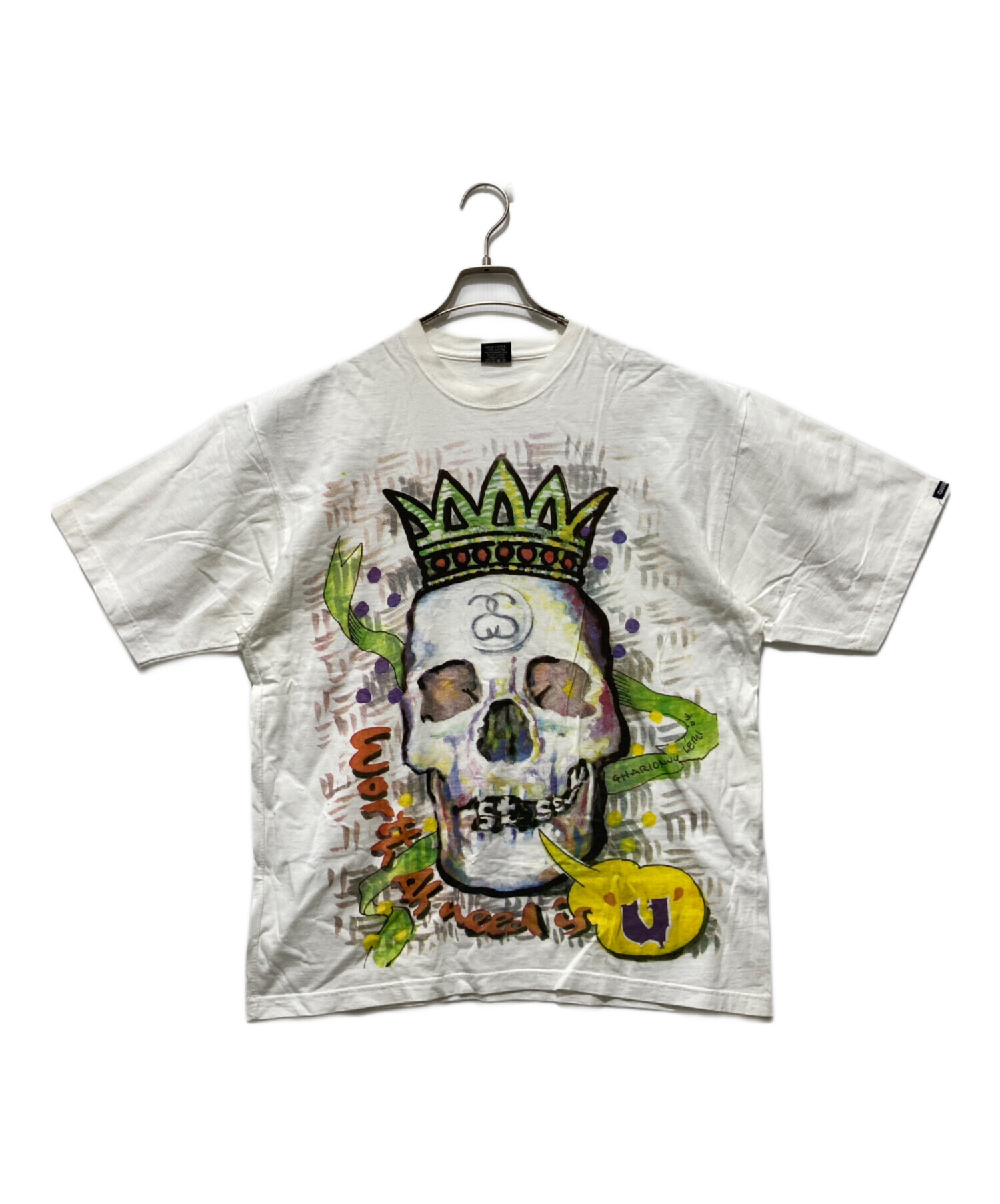 中古・古着通販】stussy (ステューシー) ドローイングスカルTシャツ 