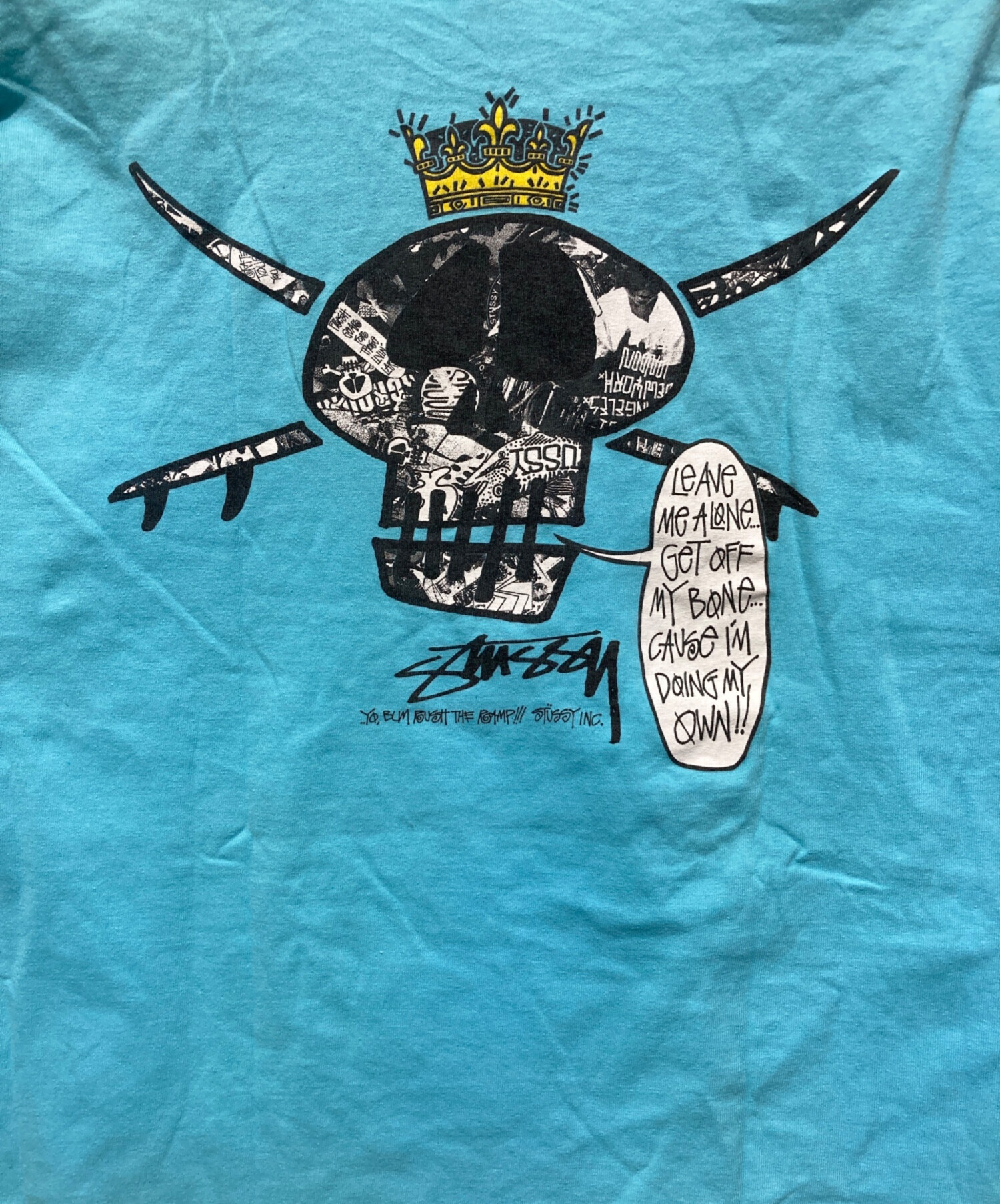 中古・古着通販】stussy (ステューシー) クラウンスカルヘッドTシャツ