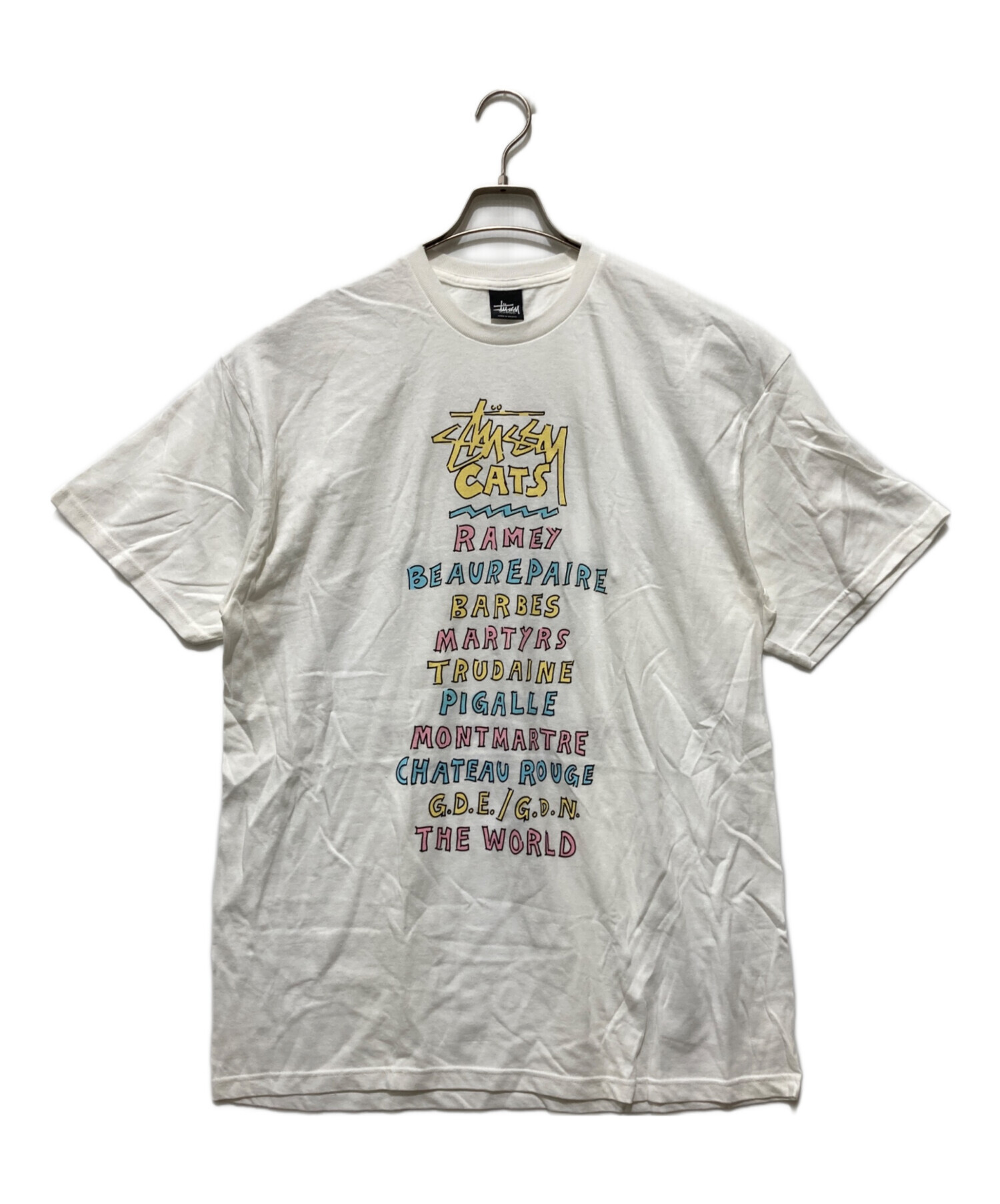 【デッドストック】ステューシー × エド・バンガー・レコード コラボＴ　Lサイズ 中古・古着通販】stussy (ステューシー) ED BANGER RECORDS Cats T