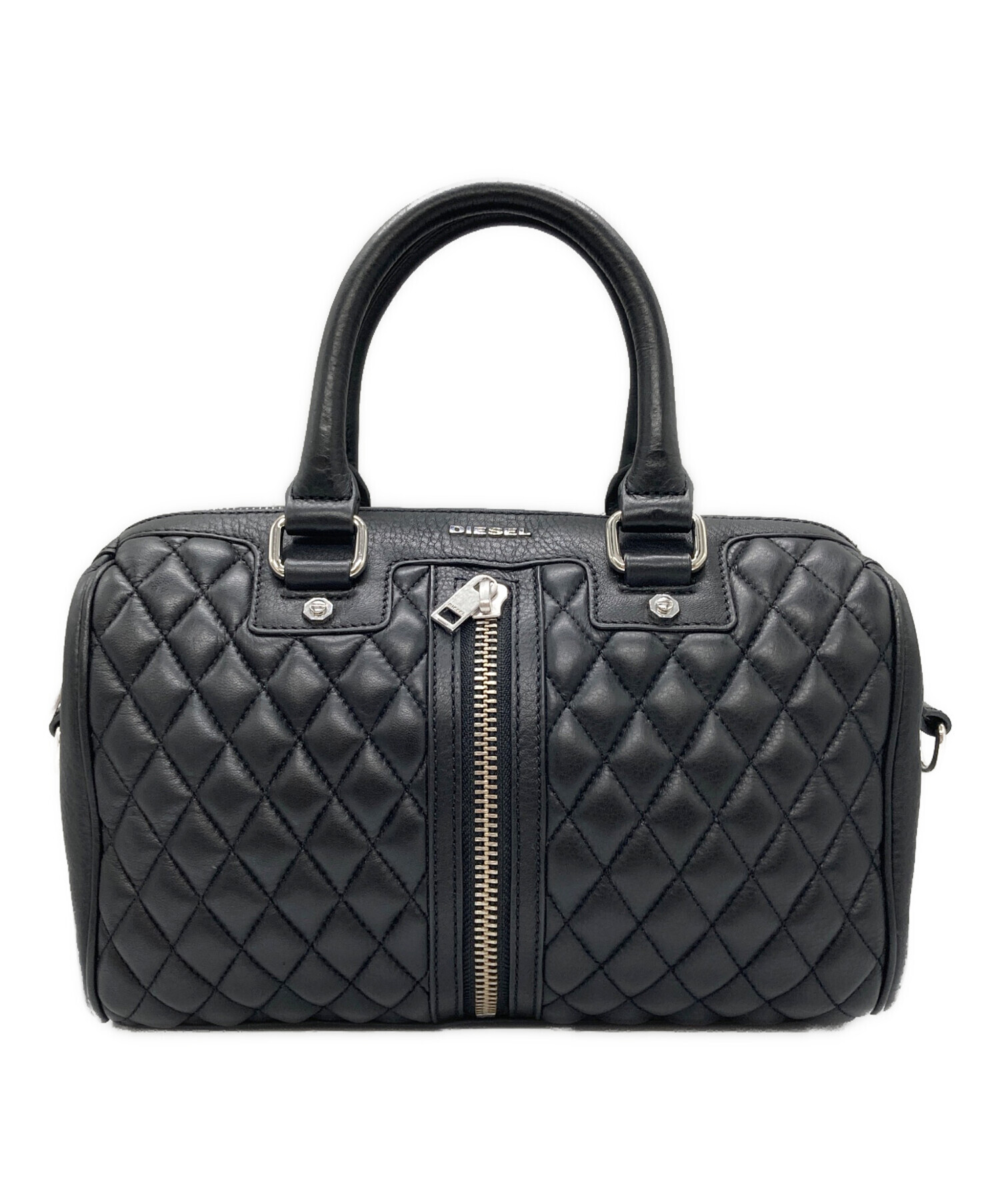 DIESEL ブラック 2way ミニボストンバッグ ほぼ未使用 DIESEL 