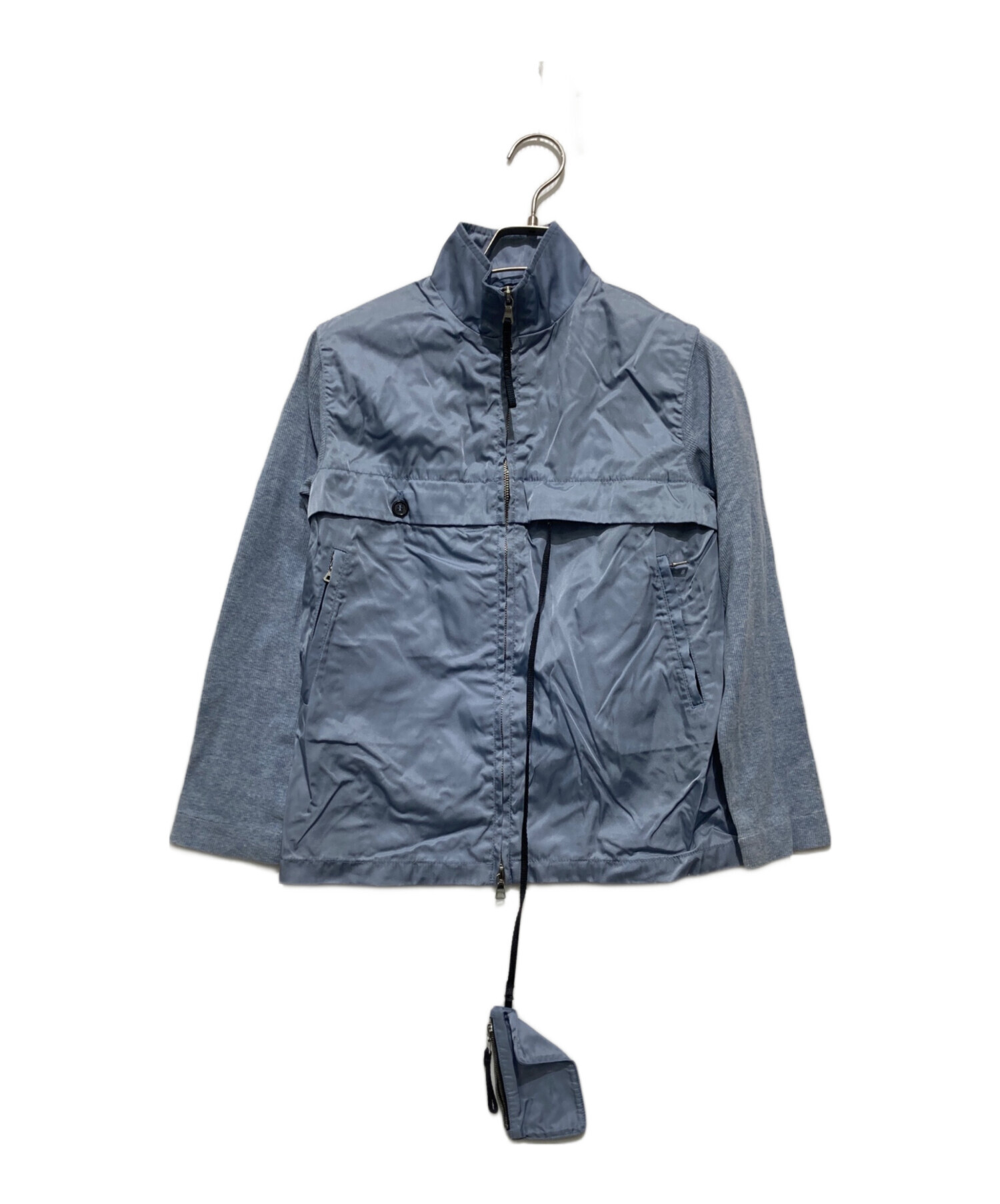 中古・古着通販】PRADA (プラダ) ナイロン切替ジャケット スカイブルー 