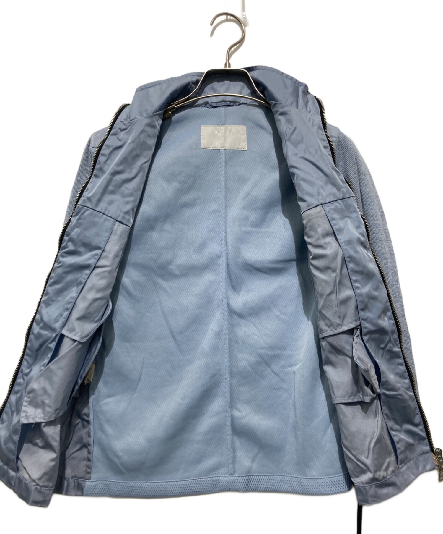 中古・古着通販】PRADA (プラダ) ナイロン切替ジャケット スカイブルー 