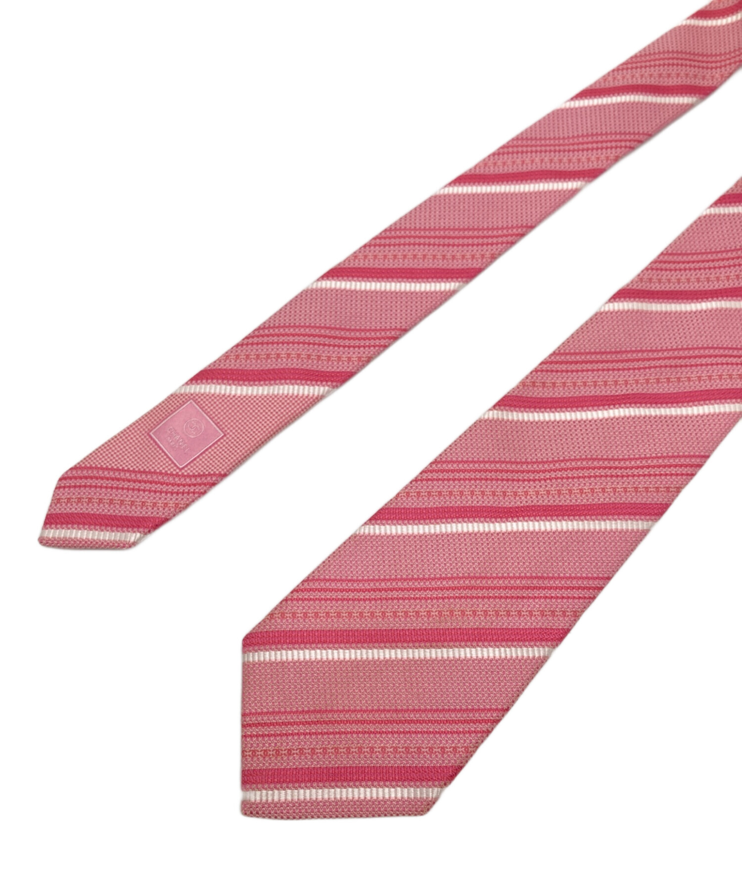 中古・古着通販】CHANEL (シャネル) コットンシルクストライプネクタイ