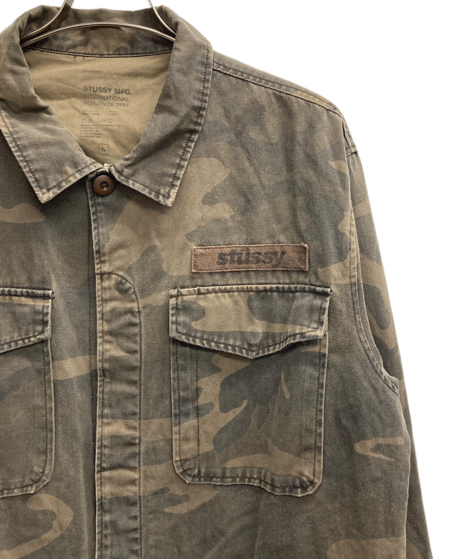 希少サイズ　stussy ミリタリージャケット　XL カモフラ 中古・古着通販】stussy (ステューシー) MFG カモフラミリタリー
