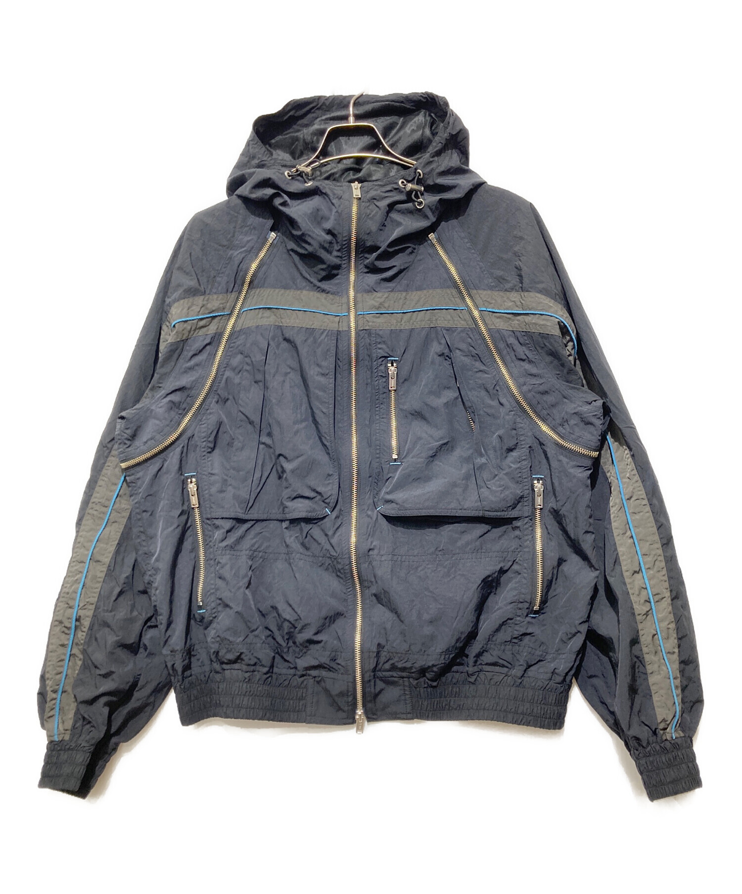 SUGARHILL NYLON ZIP HOODED JACKET サイズ3 中古・古着通販】SUGARHILL (シュガーヒル) NYLON HOODED JACKET