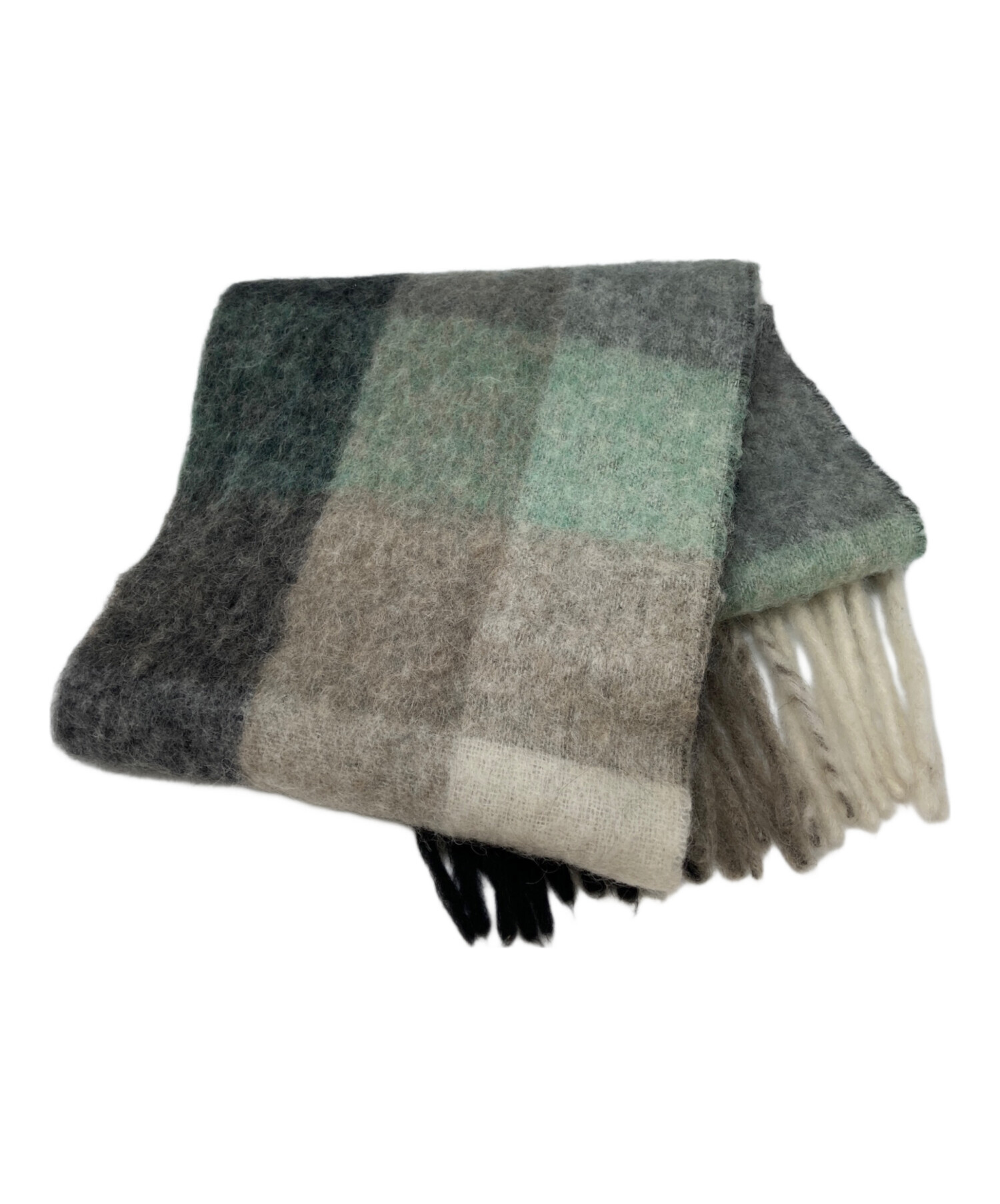 Acne Studios (アクネ) グレー チェック マフラー 中古・古着通販