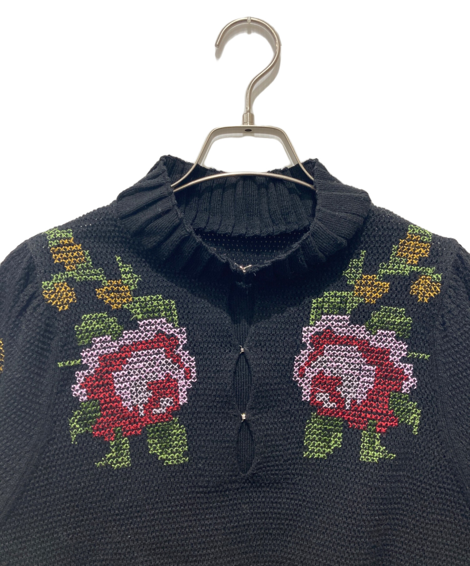 アメリビンテーameri vintageFLOWER MESH KNIT TOP アメリビンテーameri vintageFLOWER MESH KNIT TOP