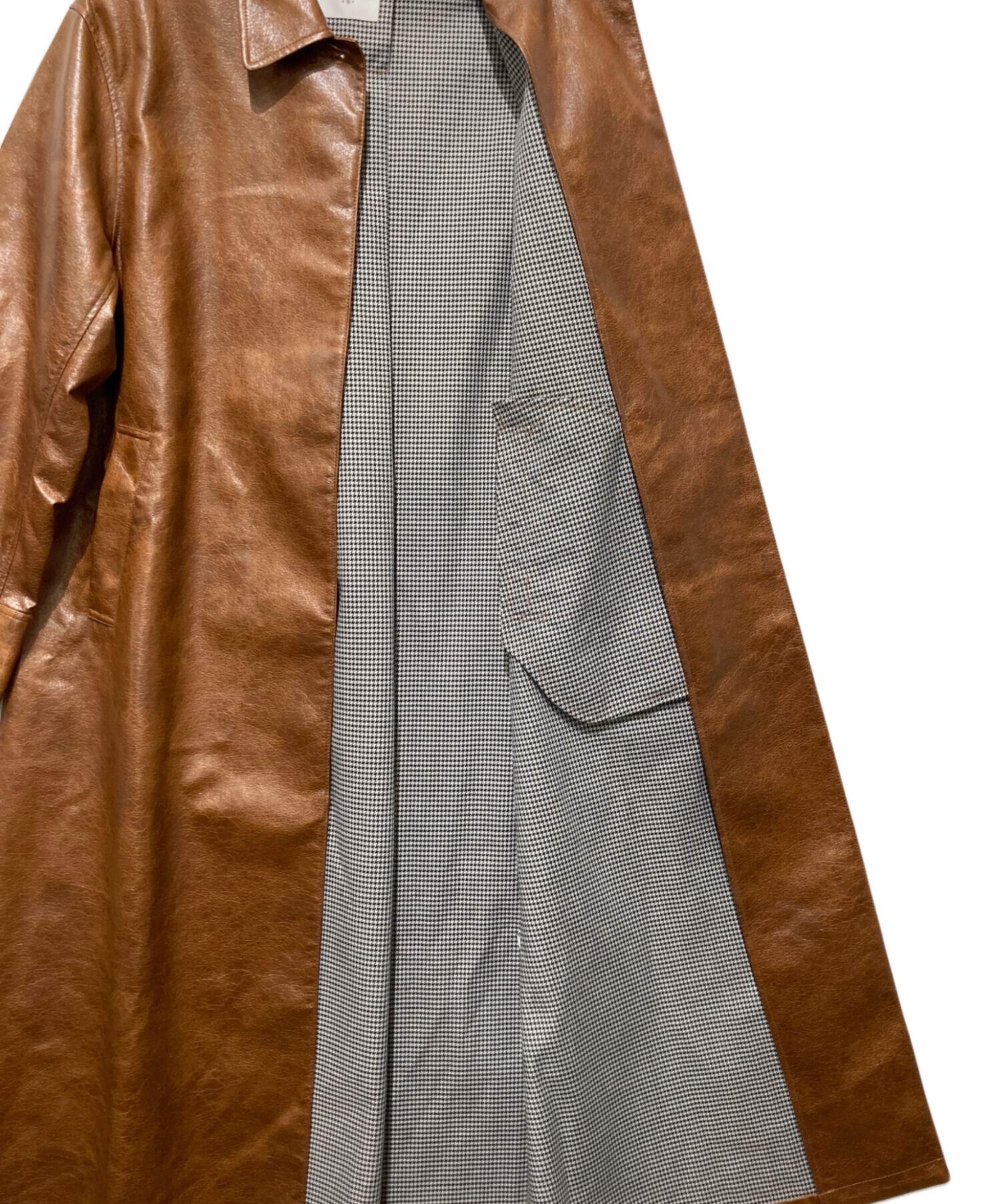 中古・古着通販】Ameri (アメリ) CRASH FAKE LEATHER COAT クラッシュ