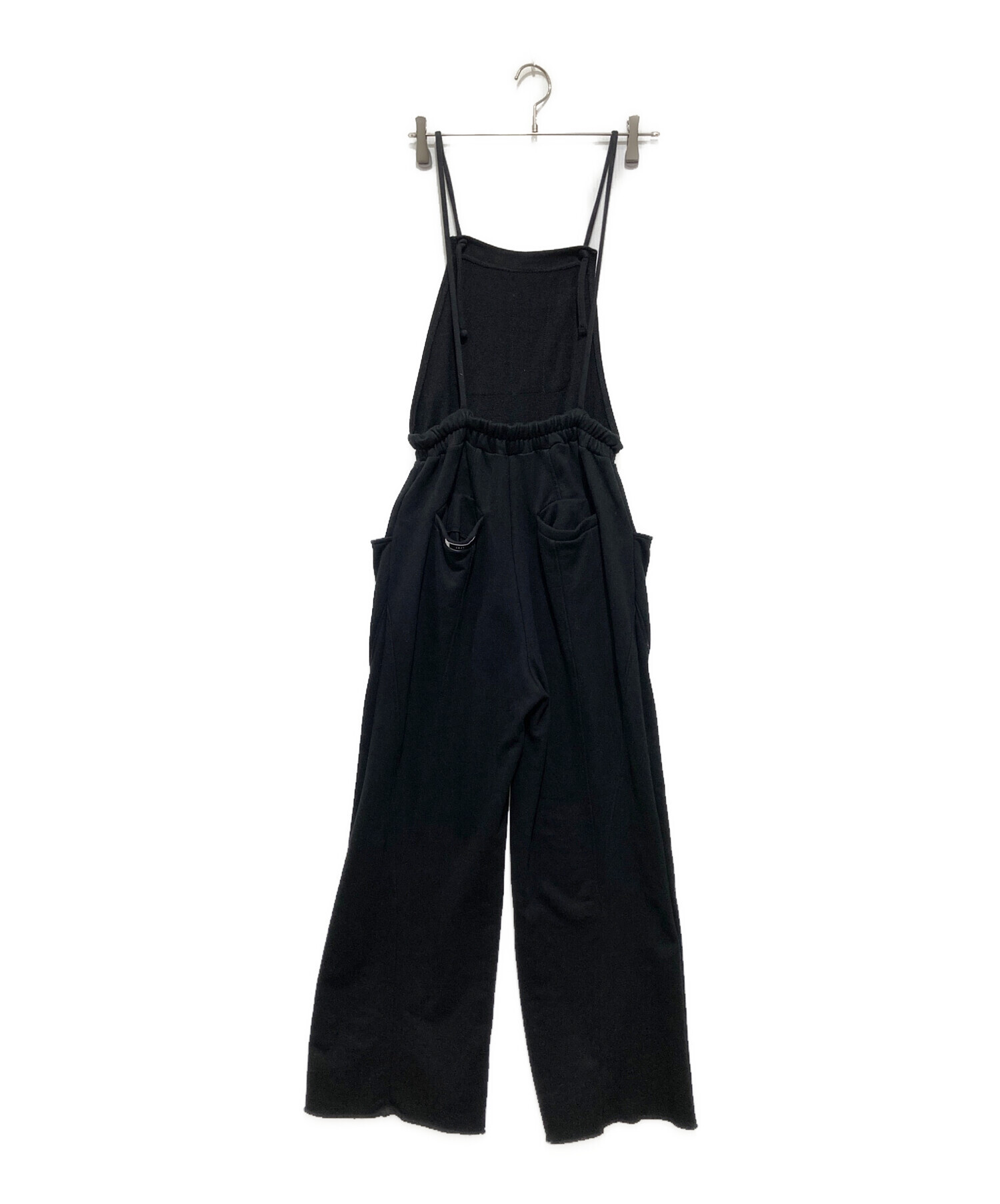 中古・古着通販】Ameri (アメリ) SWEAT EASY ROMPERS ブラック サイズ