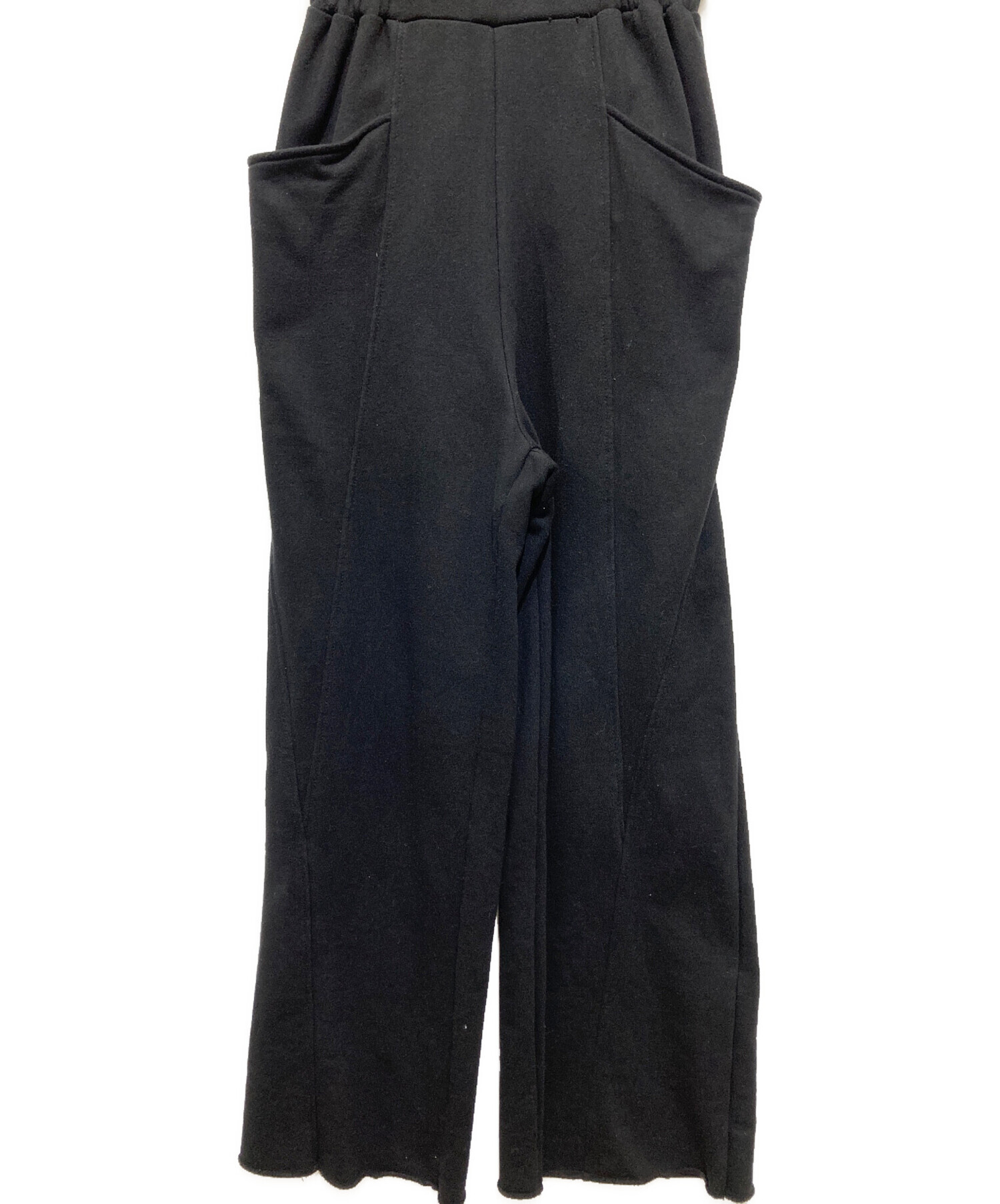 中古・古着通販】Ameri (アメリ) SWEAT EASY ROMPERS ブラック サイズ