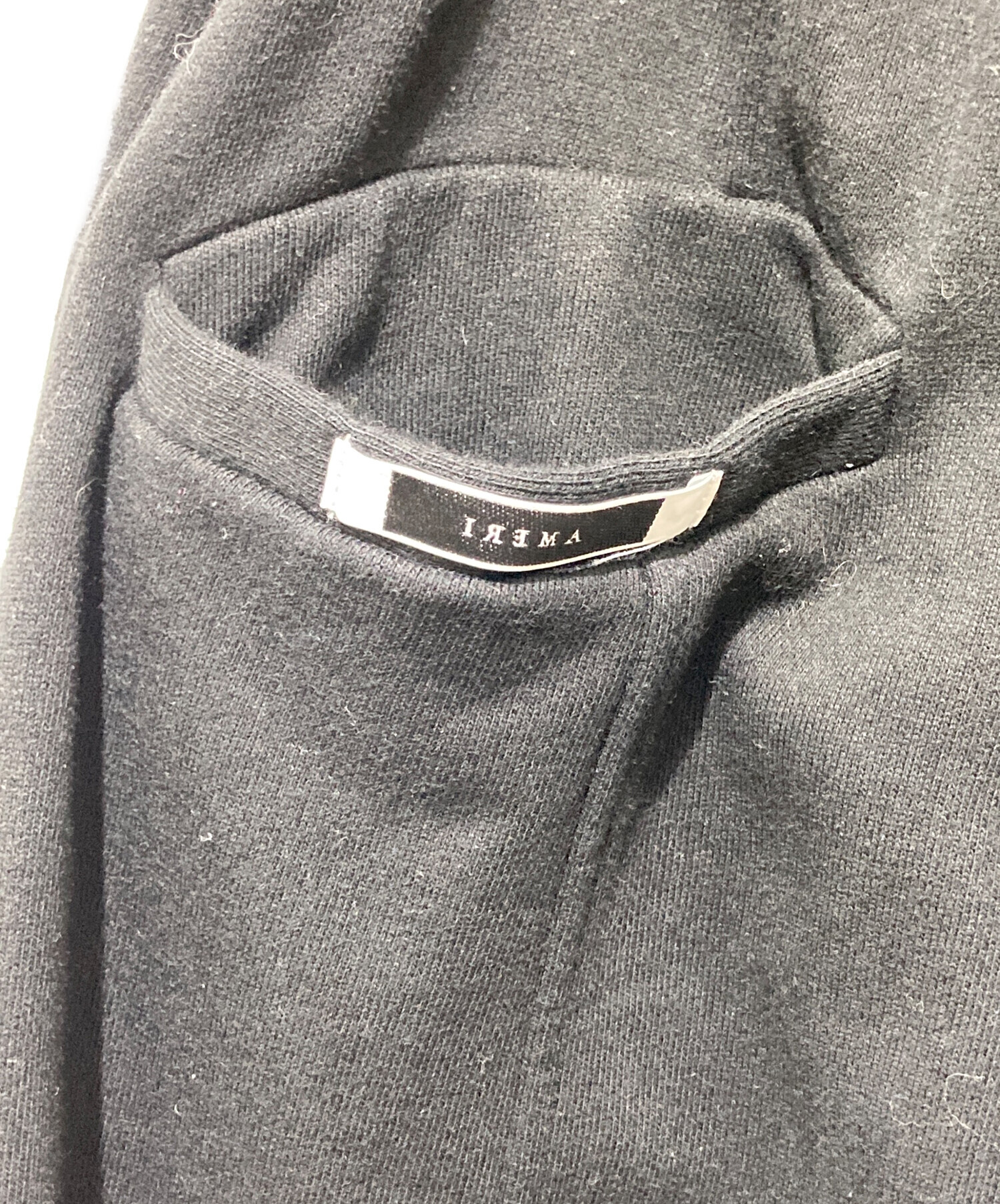 中古・古着通販】Ameri (アメリ) SWEAT EASY ROMPERS ブラック サイズ