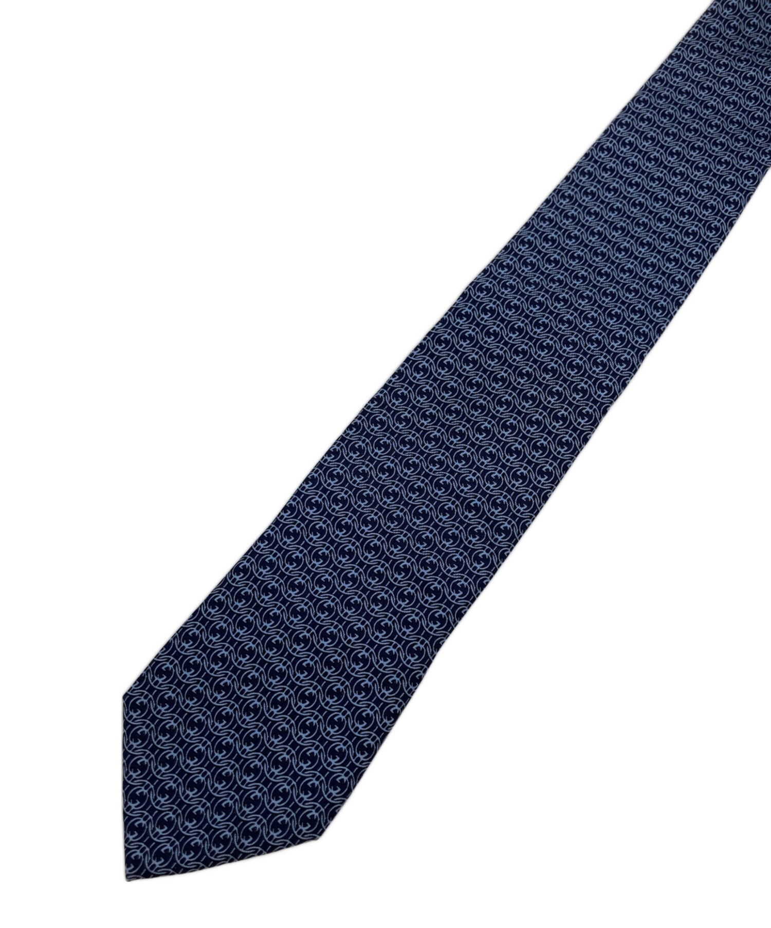 GUCCI ネクタイ ネイビー 中古・古着通販】GUCCI (グッチ) インターロッキングGネクタイ