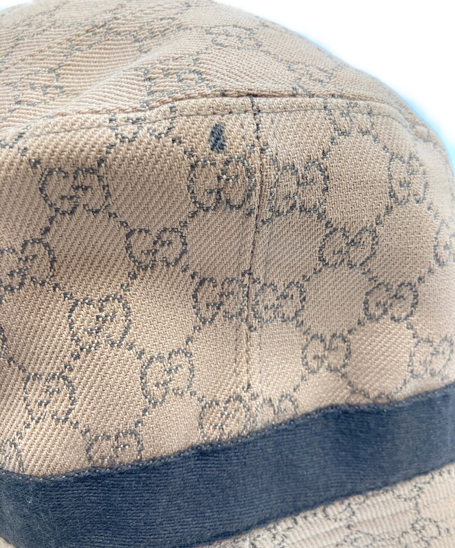 中古・古着通販】GUCCI (グッチ) GG柄バケットハット ベージュ サイズ