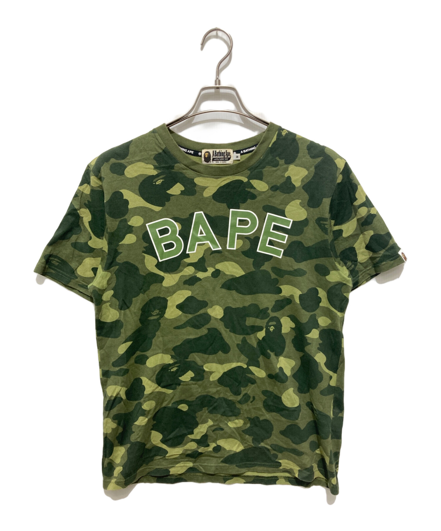 A BATHING APE Tシャツ・カットソー XS カーキ 【古着】【中古】【送料無料】 中古・古着通販】A BATHING APE (アベイシングエイプ) プリントTシャツ