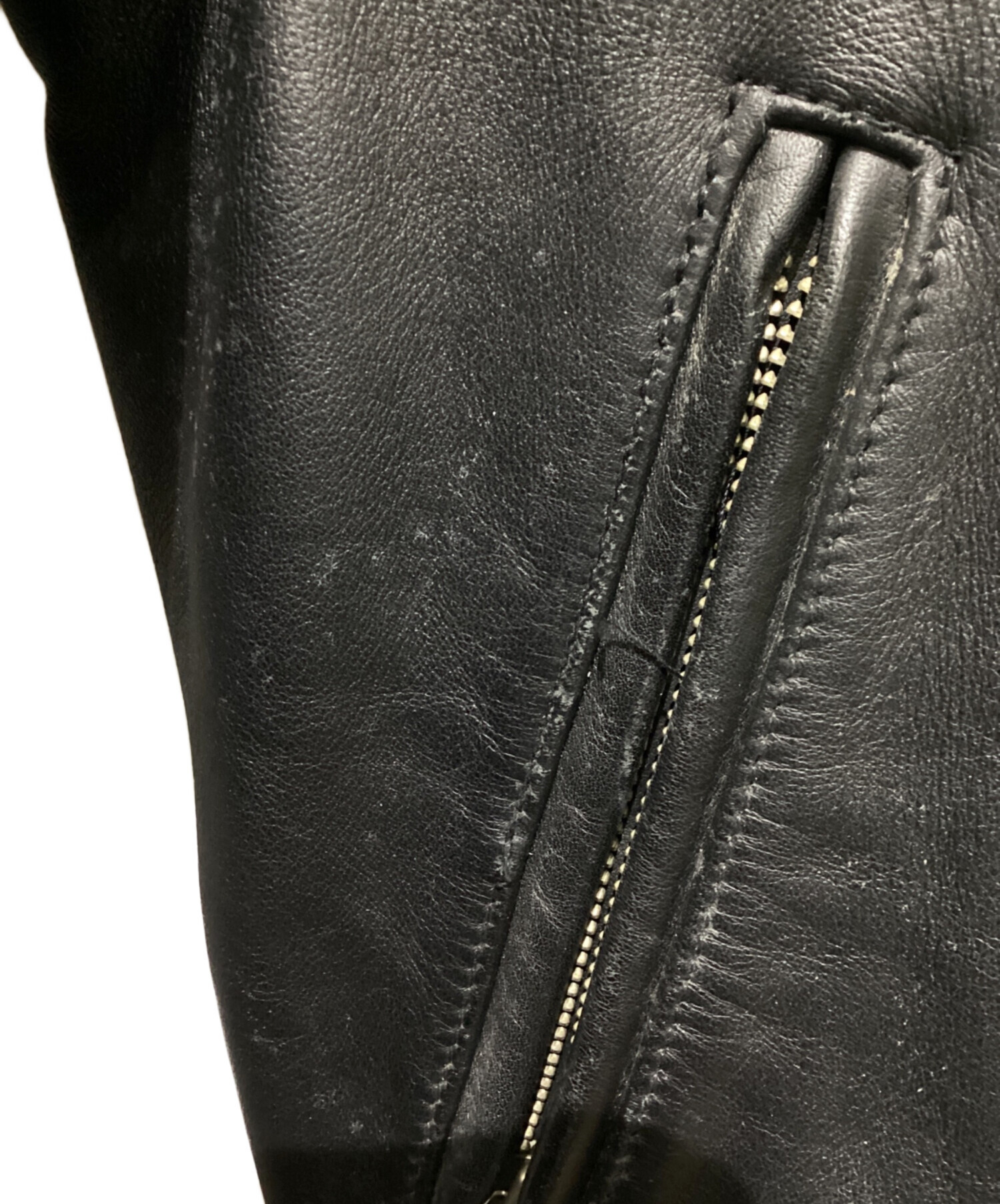 ハーレーダビッドソン　シングルライダースジャケット　ブラック　牛革　レザー　S Harley Davidson レザージャケット S 黒