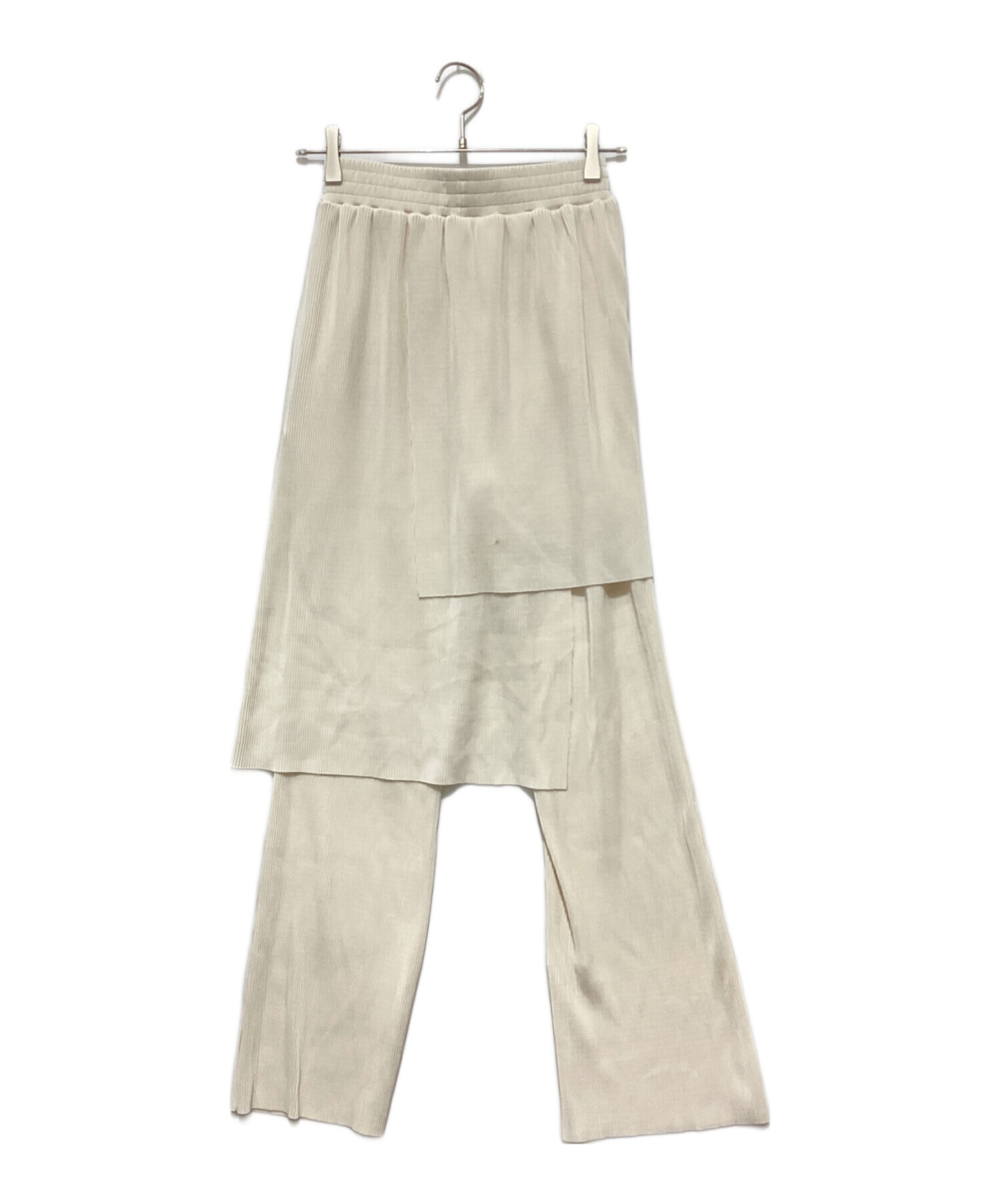 【美品】OMMO LAYERED PLEATS PT 36サイズ 中古・古着通販】OMMO (オーエムエムオー) LAYERED PLEATS PT ホワイト