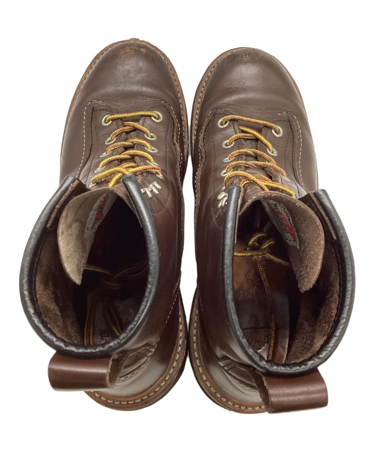 牛　ツノ　ウエスタン　RED MILL MFG　彫刻　おまけ付 中古・古着通販】RED WING (レッドウィング) LINEMAN BOOTS ブラウン