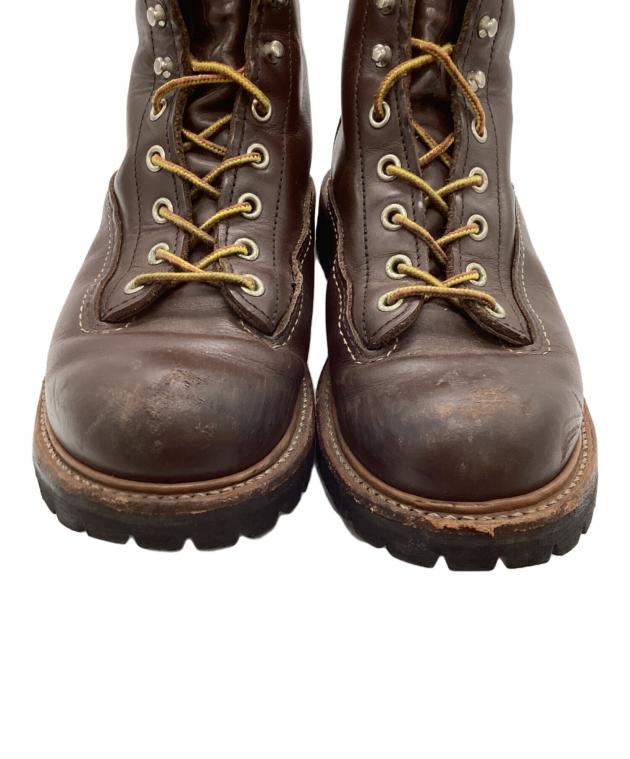 牛　ツノ　ウエスタン　RED MILL MFG　彫刻　おまけ付 中古・古着通販】RED WING (レッドウィング) LINEMAN BOOTS ブラウン